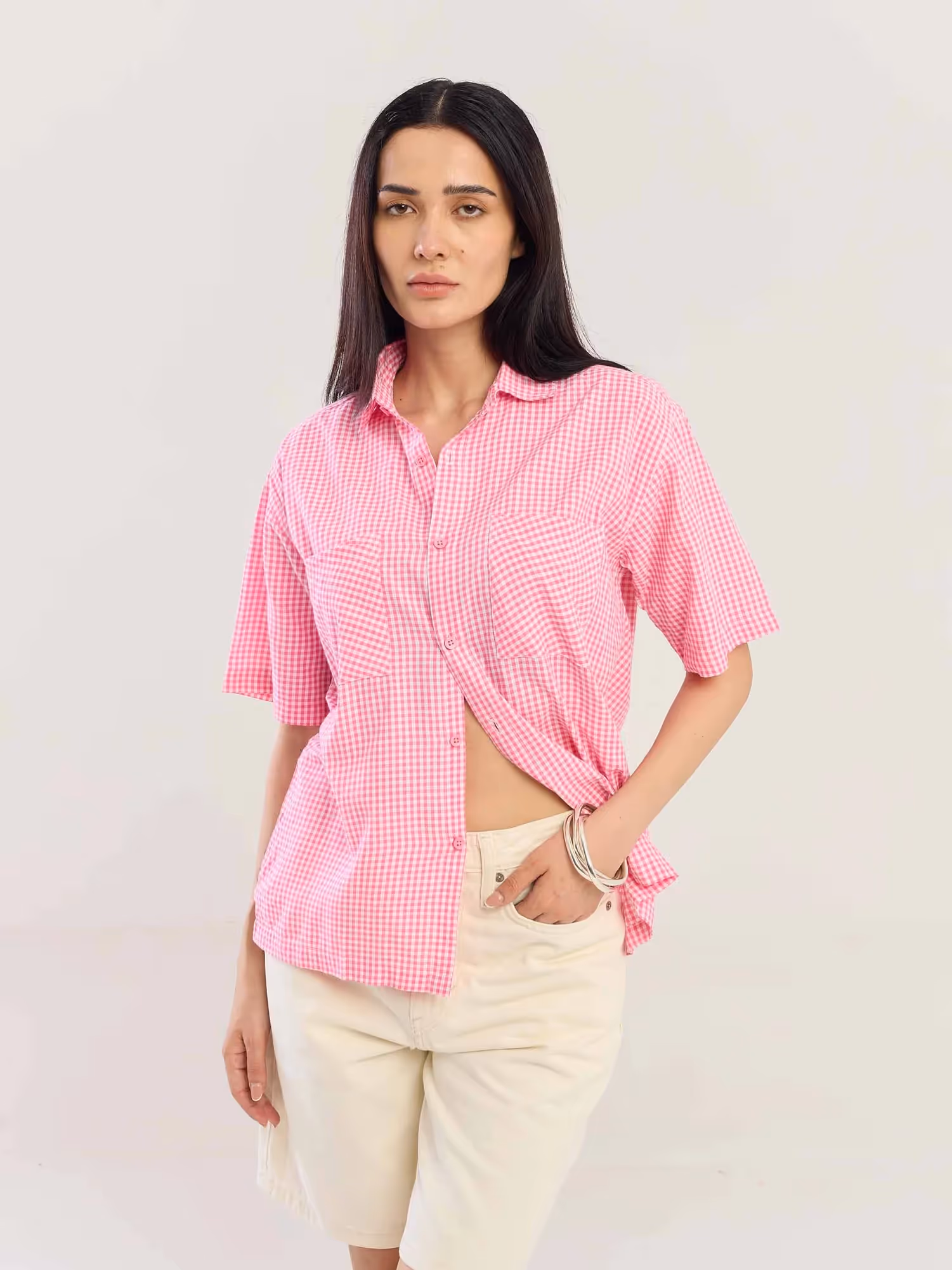 Pink Gingham Seersucker Shirt image 3