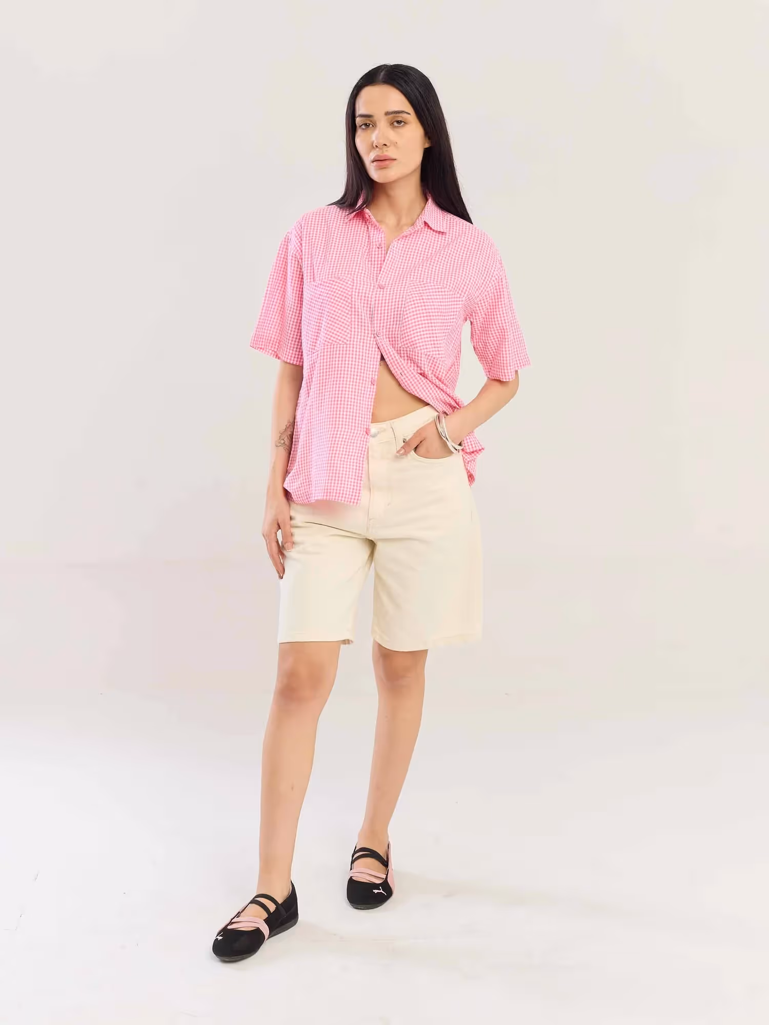 Pink Gingham Seersucker Shirt image 4
