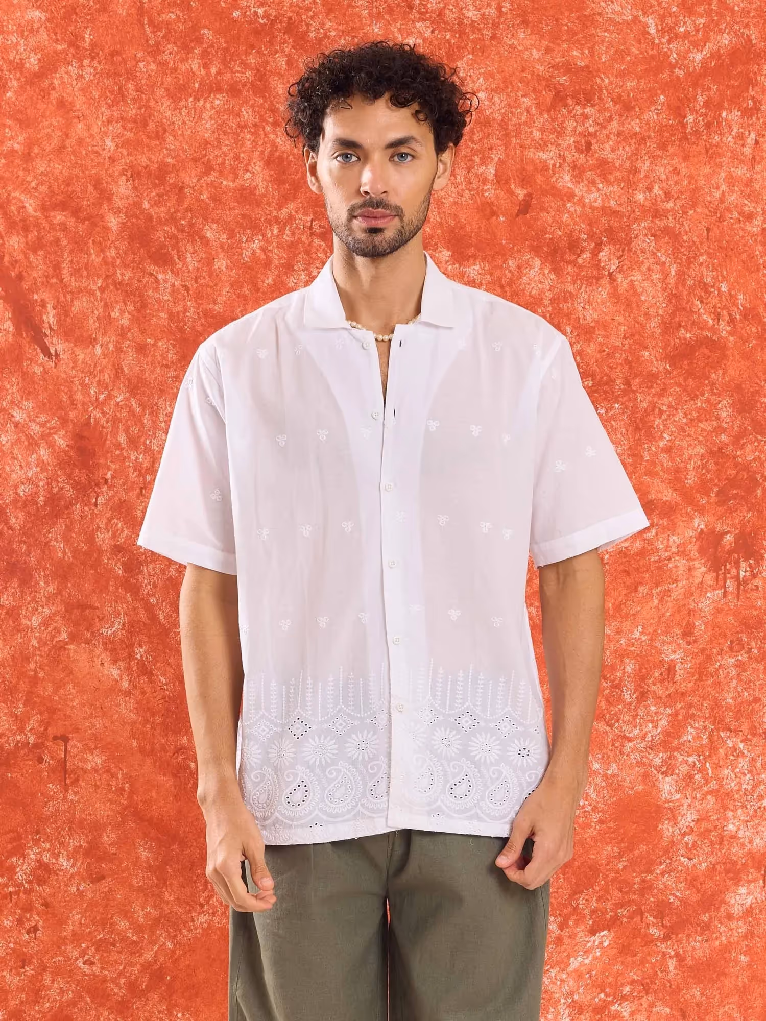 Poornima Embroidered Cotton Shirt image 1