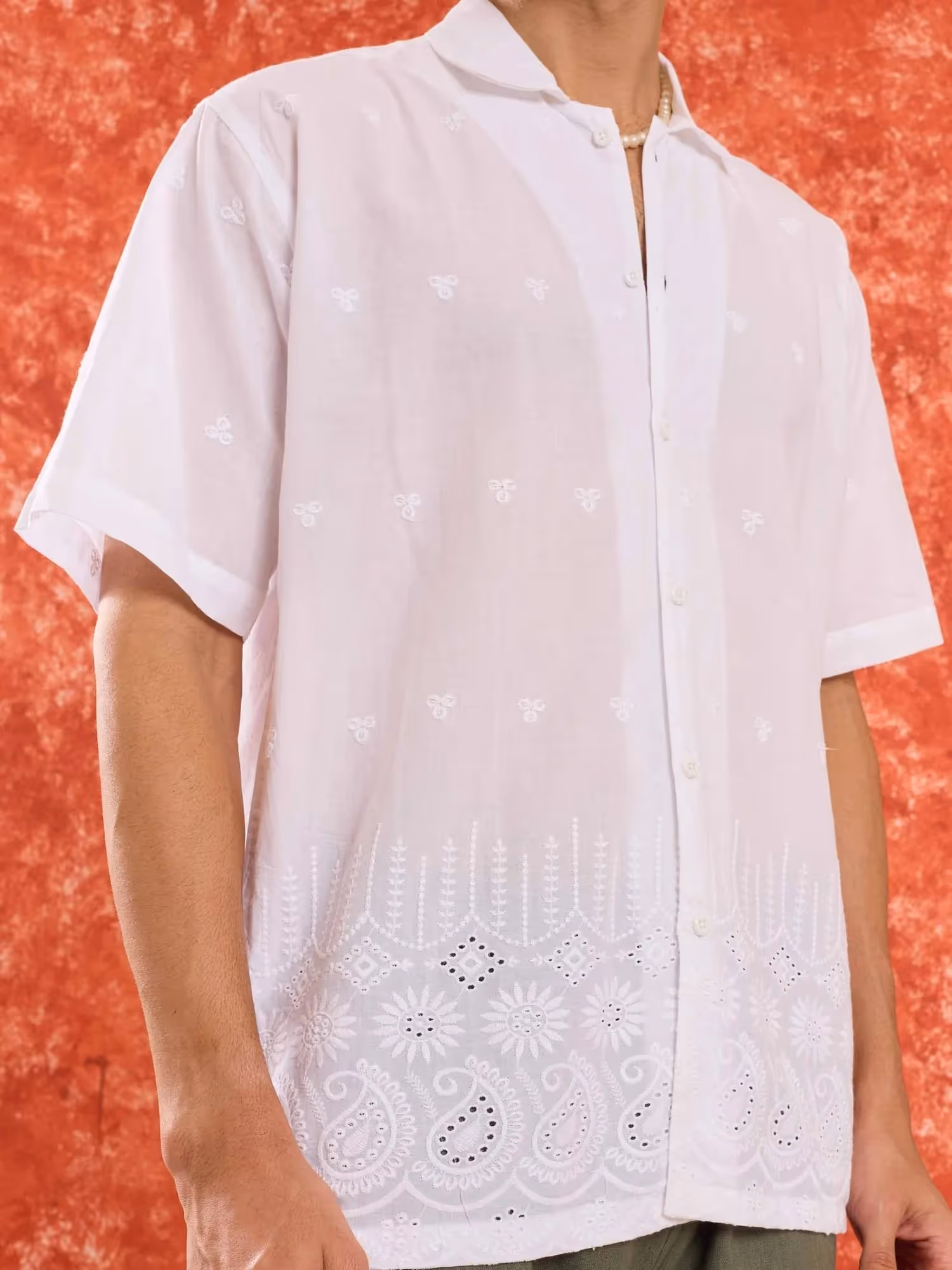 Poornima Embroidered Cotton Shirt image 5