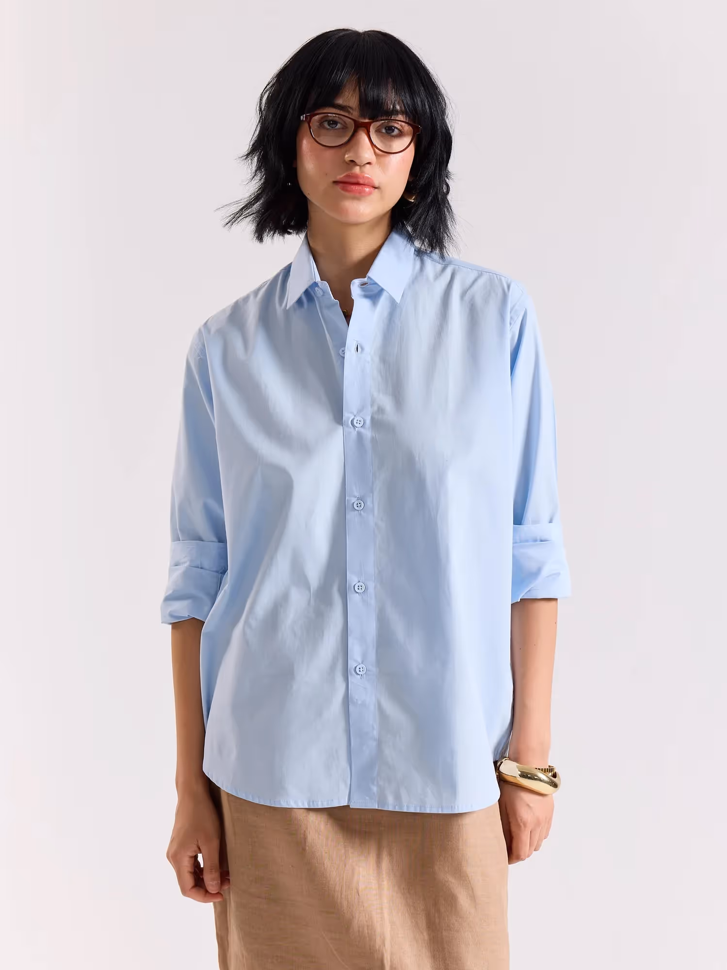 Powder Blue Poplin Shirt image 5