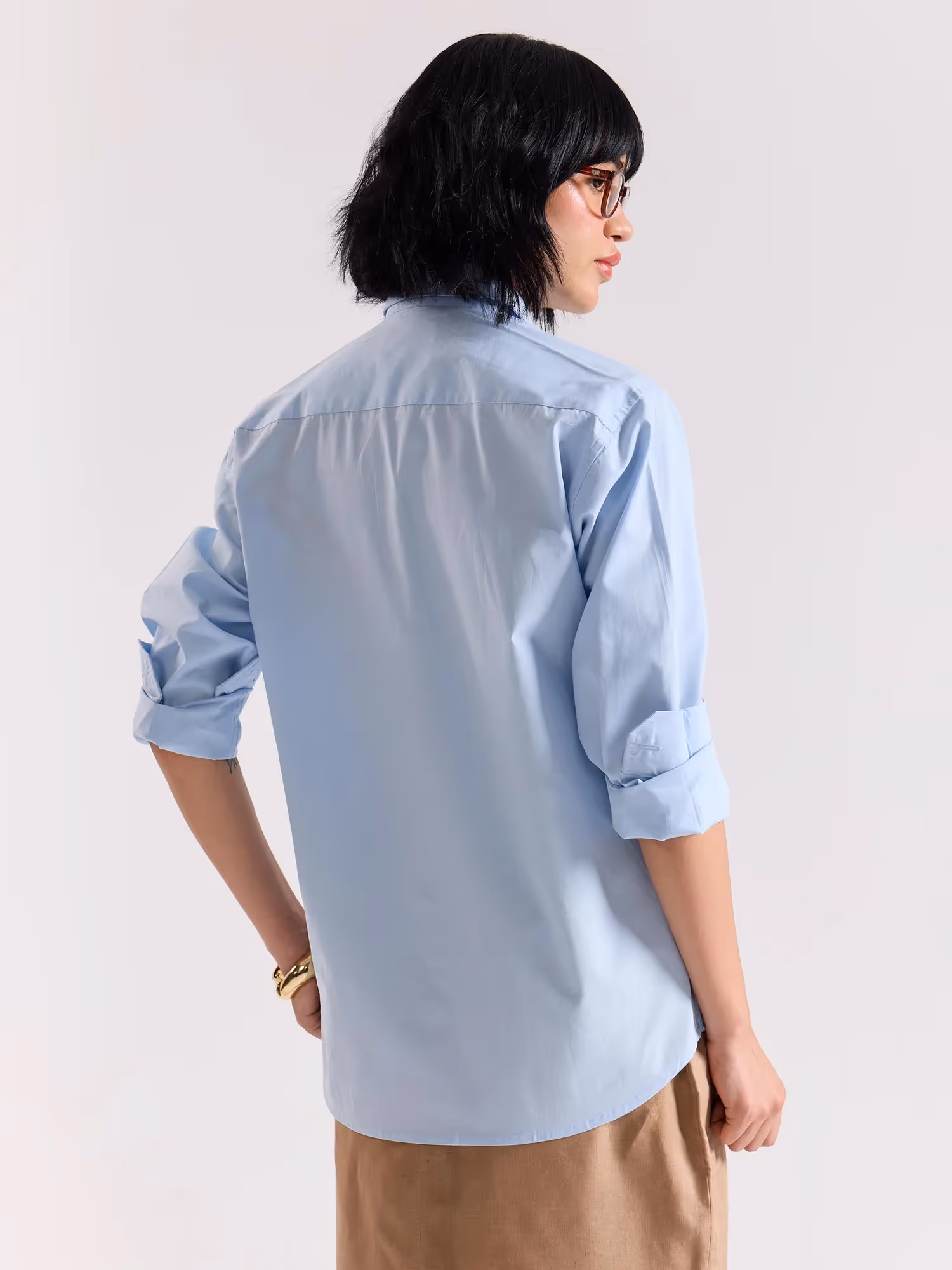 Powder Blue Poplin Shirt image 7