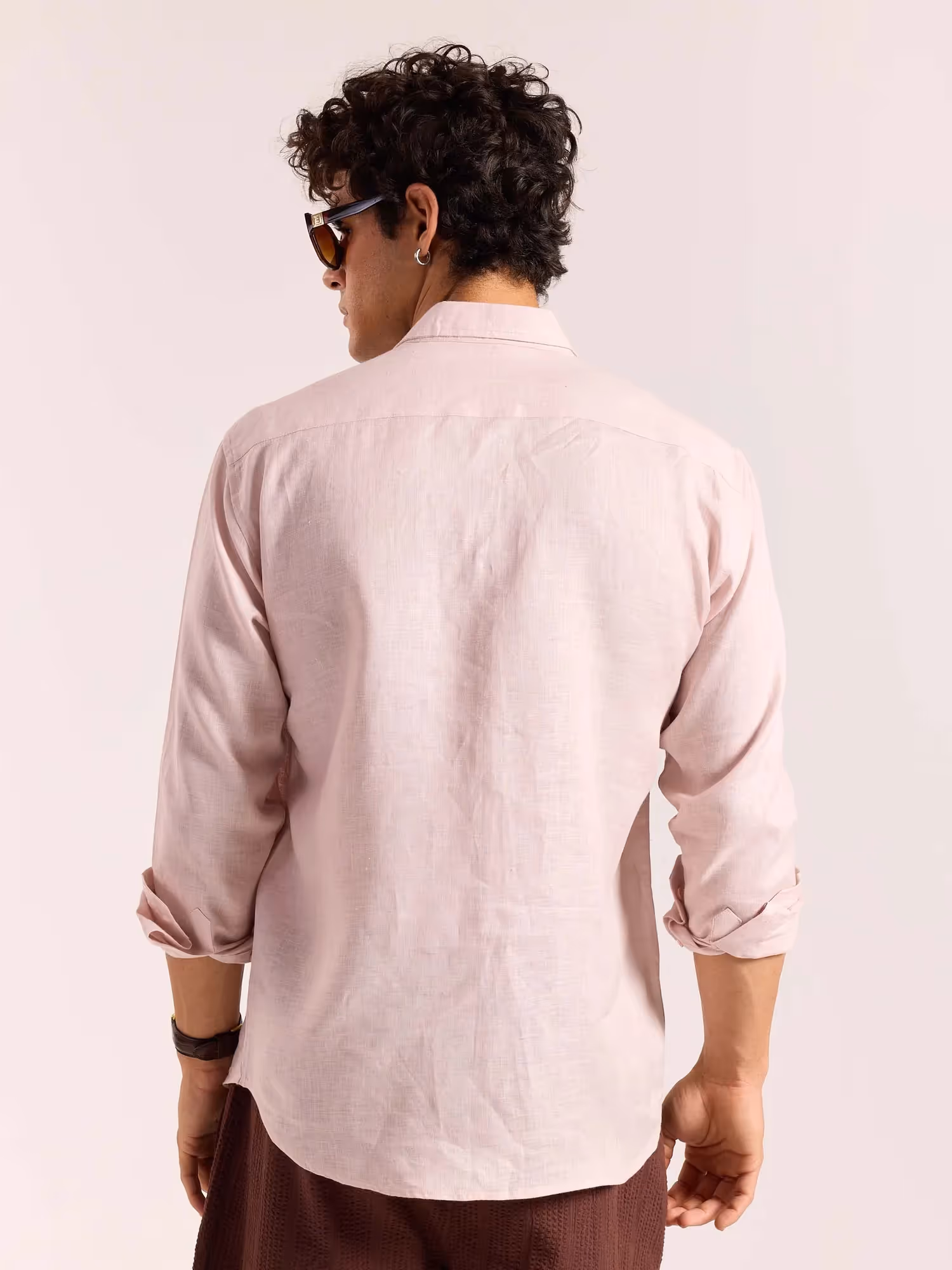 Powder Pink 60s Lea Linen Shirt image 8
