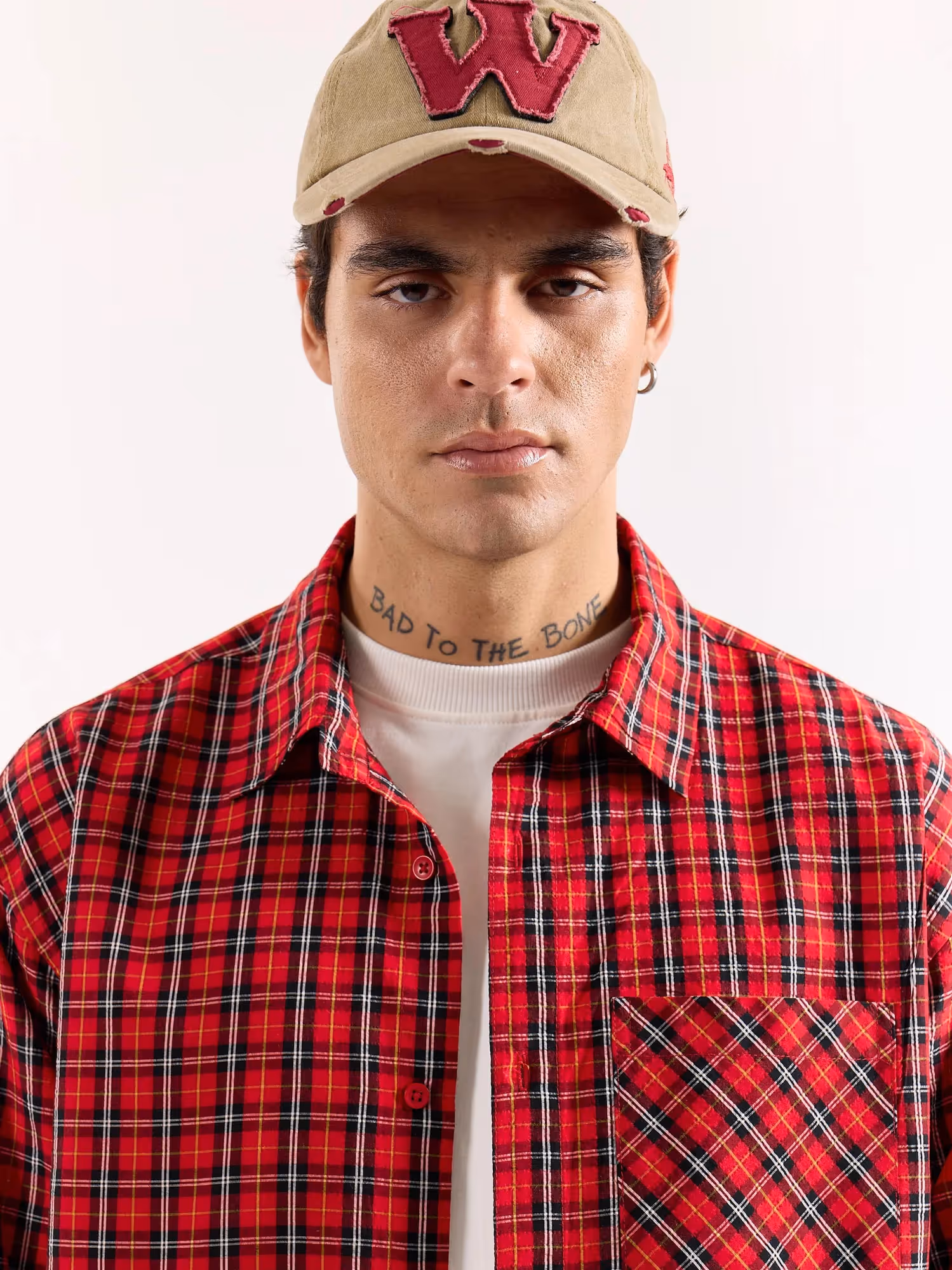 Red & Black Checkered Seersucker Oversized Shirt image 5