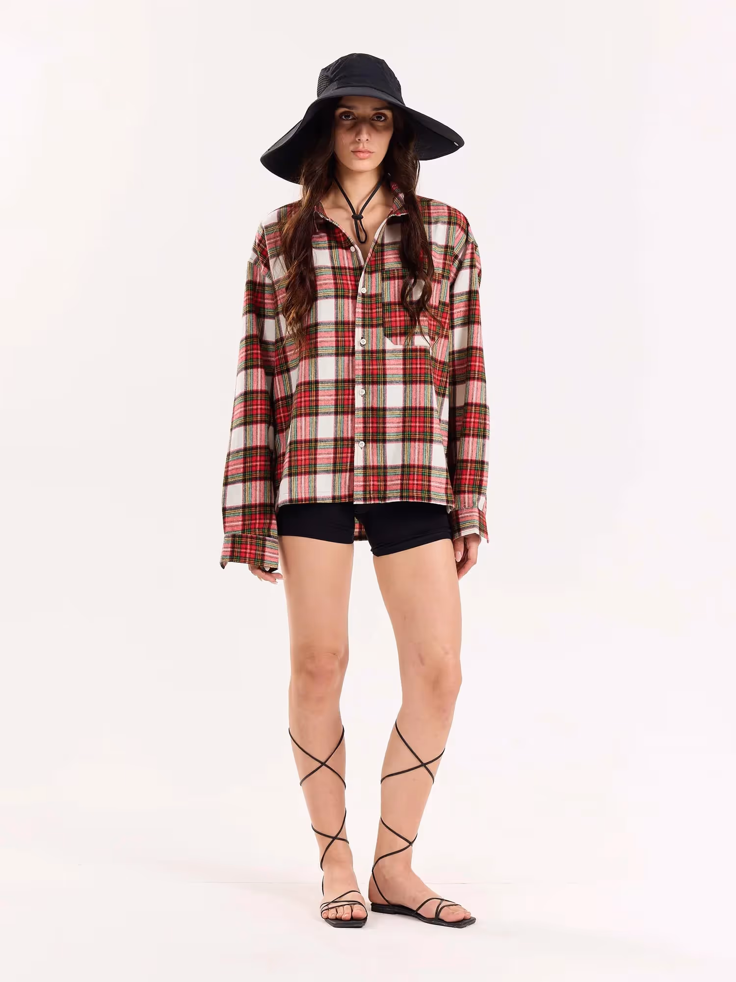 Red Checkered Flannel Overshirt  image 3