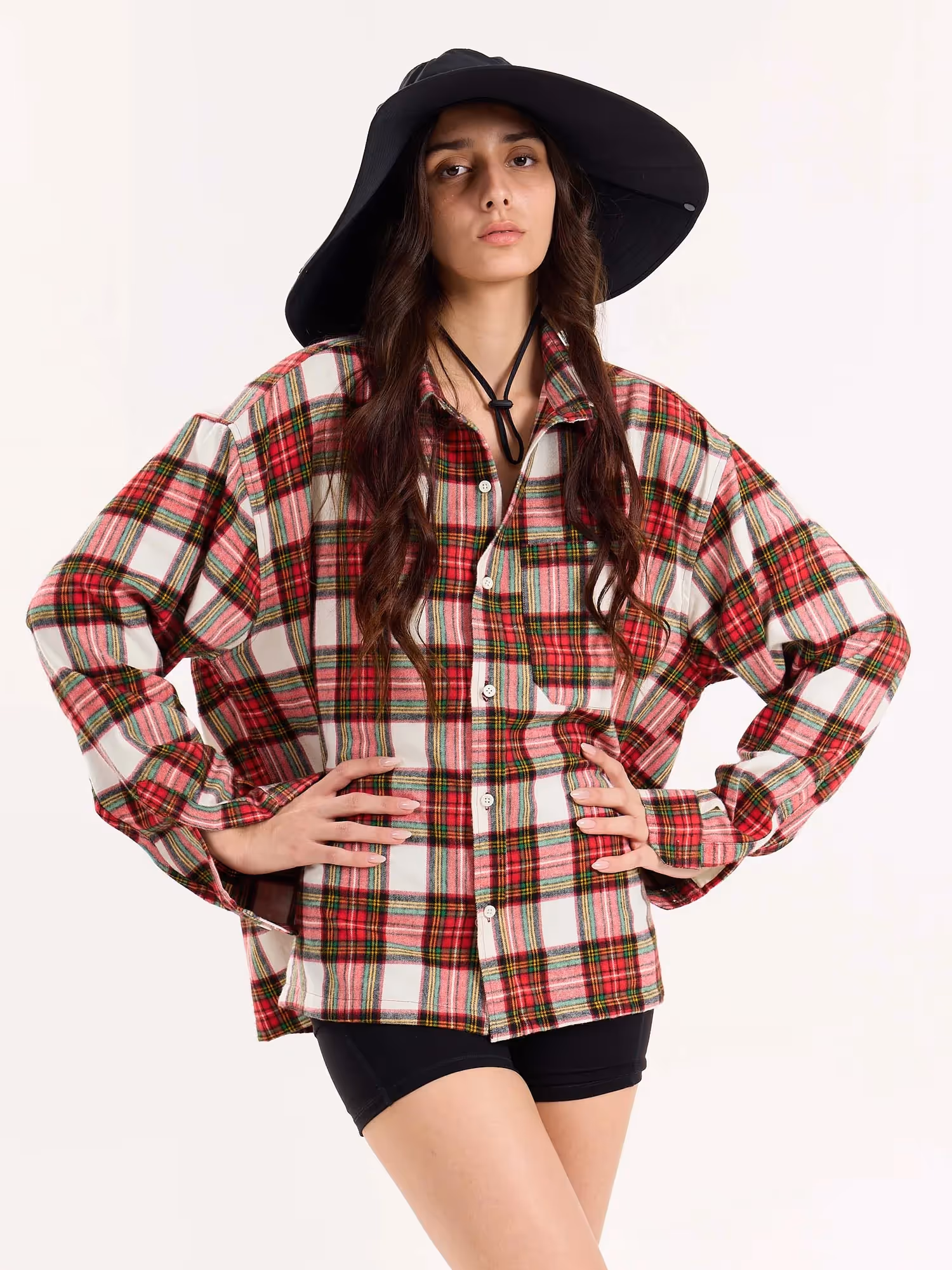Red Checkered Flannel Overshirt  image 4