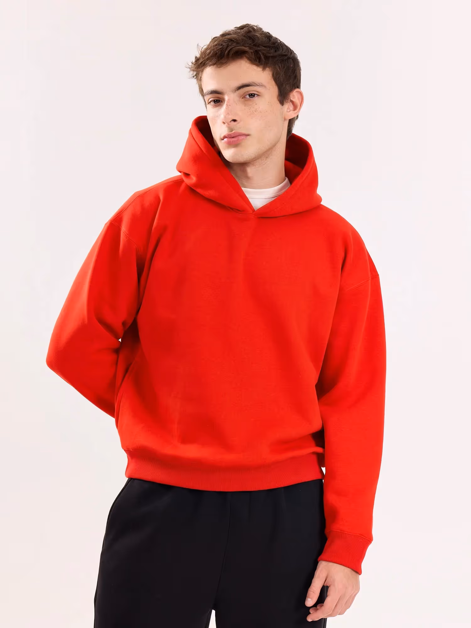Red Cropped Fit Hoodie image 2