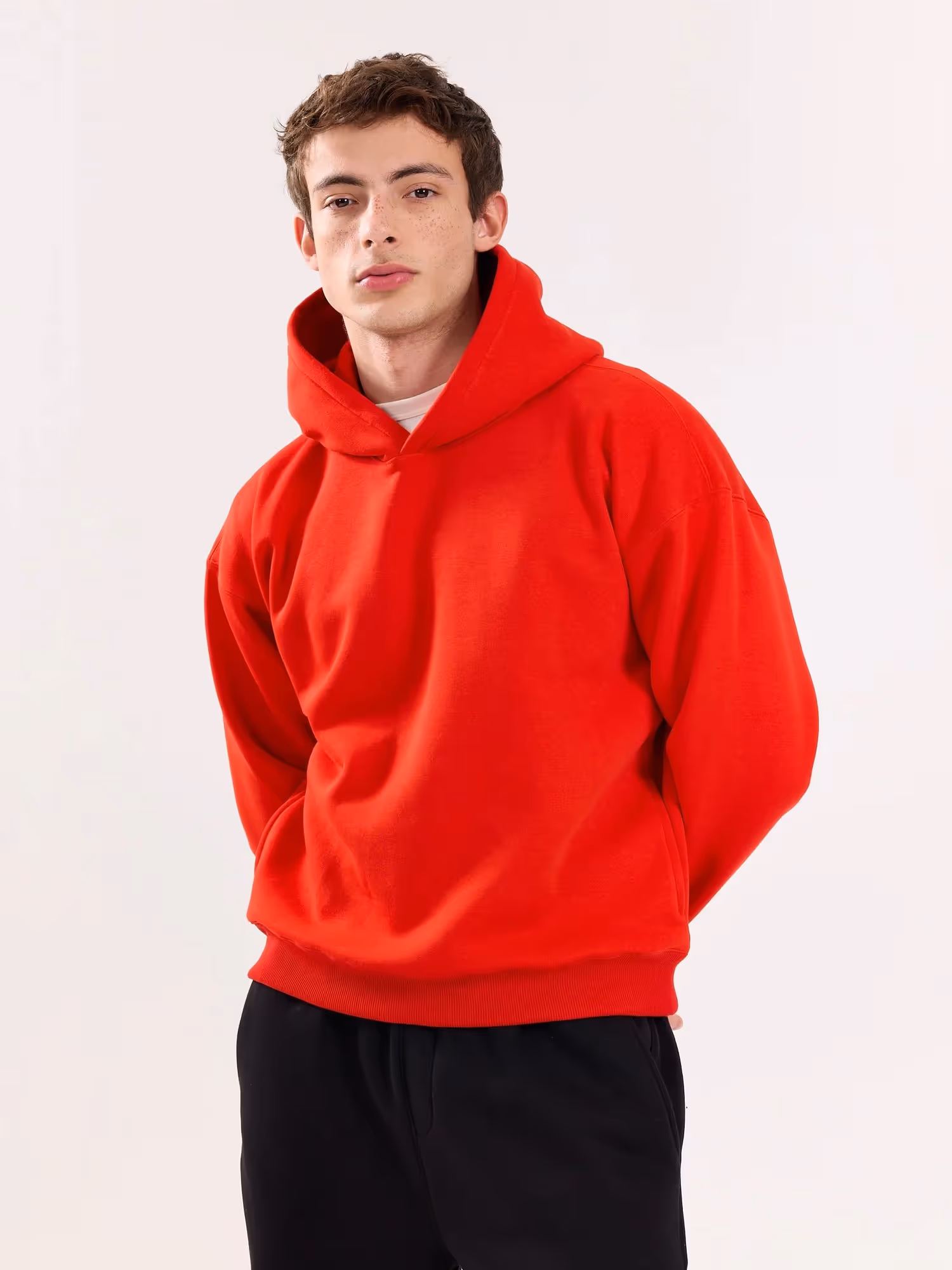 Red Cropped Fit Hoodie image 5