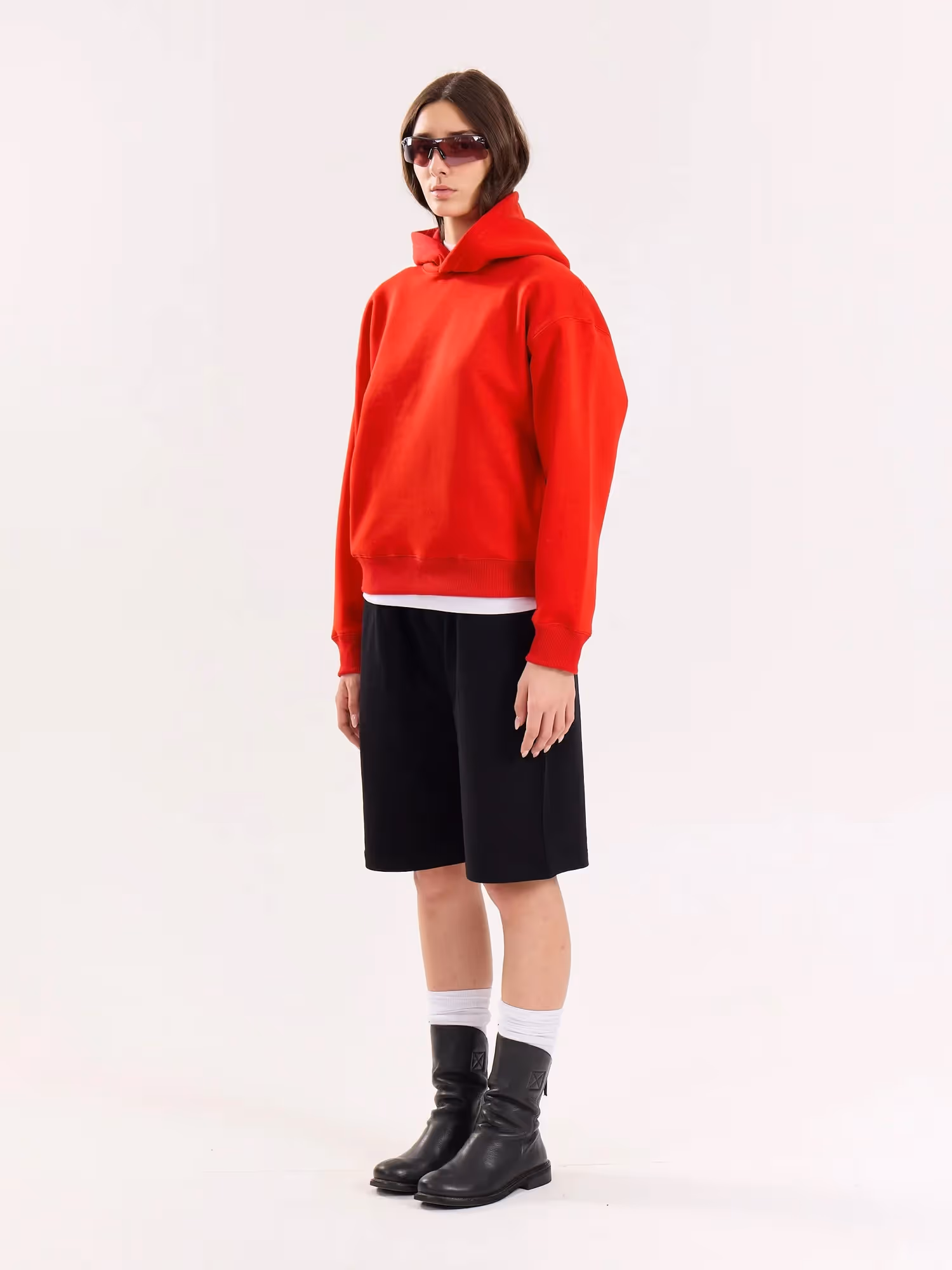 Red Cropped Fit Hoodie image 6