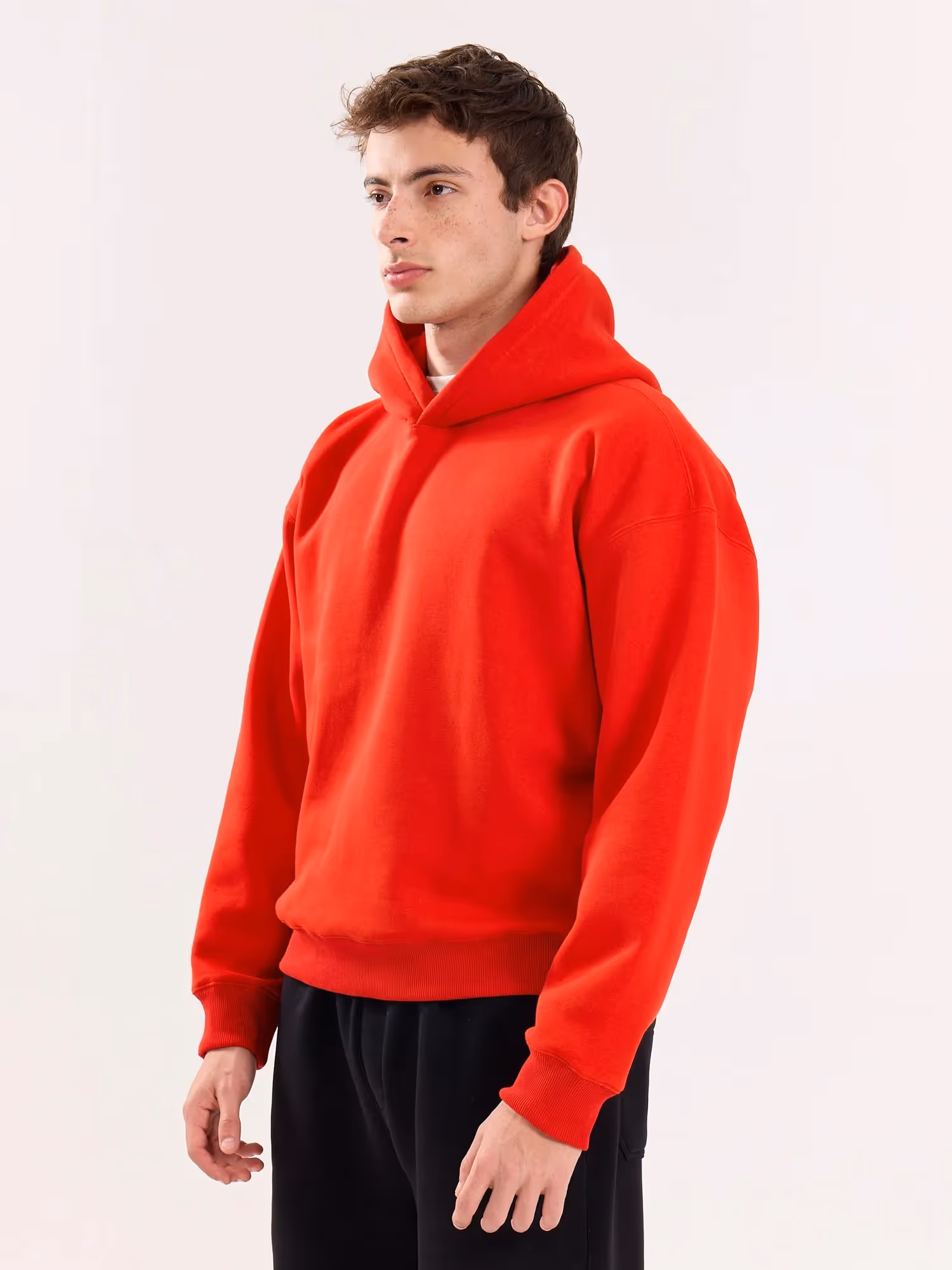 Red Cropped Fit Hoodie image 7