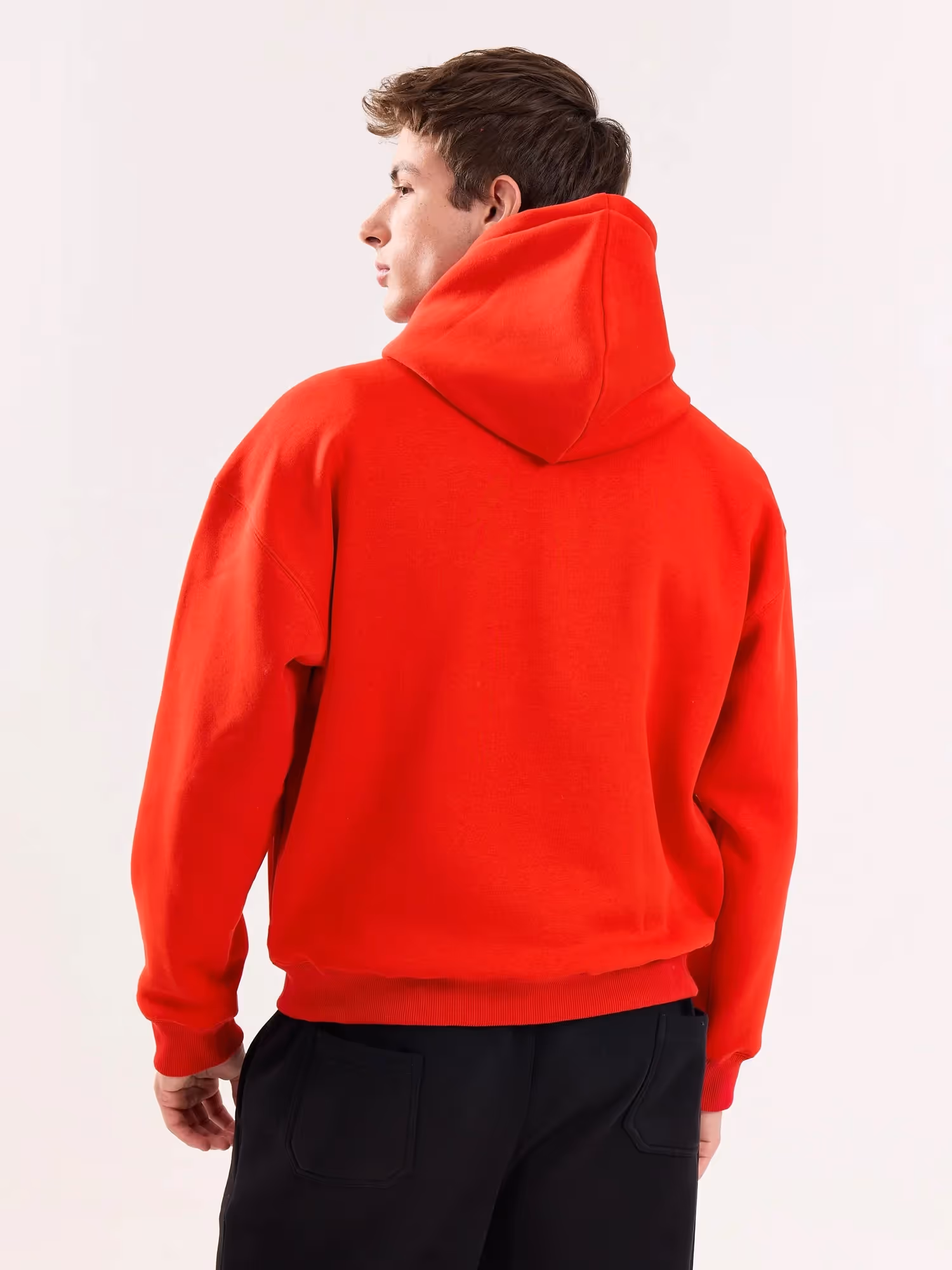 Red Cropped Fit Hoodie image 8
