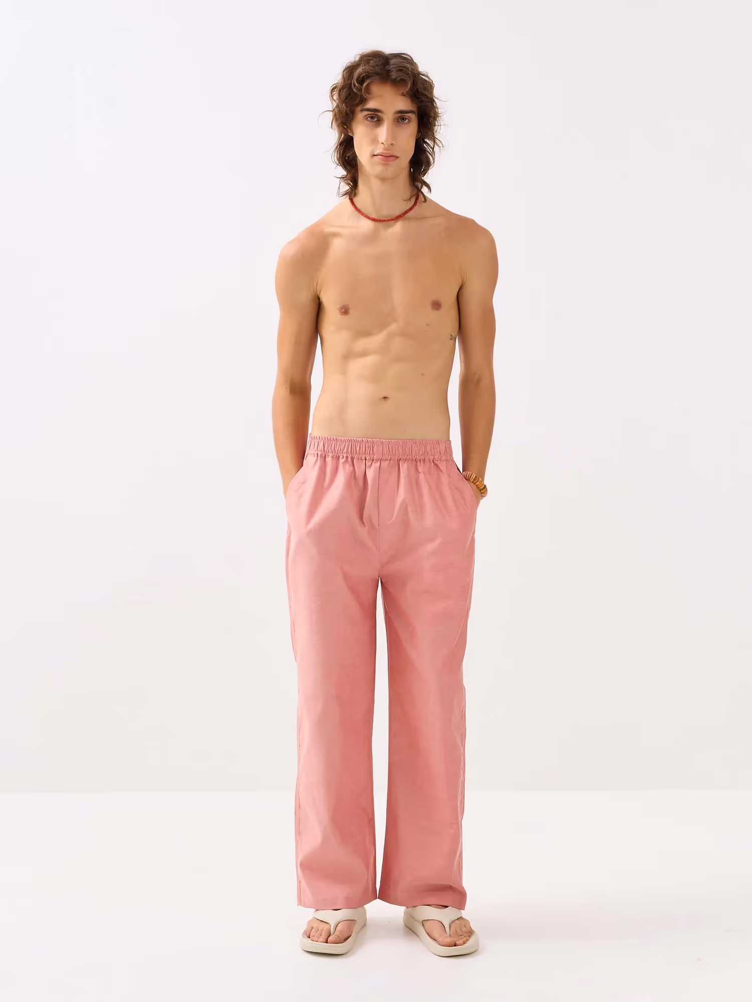 Red Oxford Pull-on Pants image 1