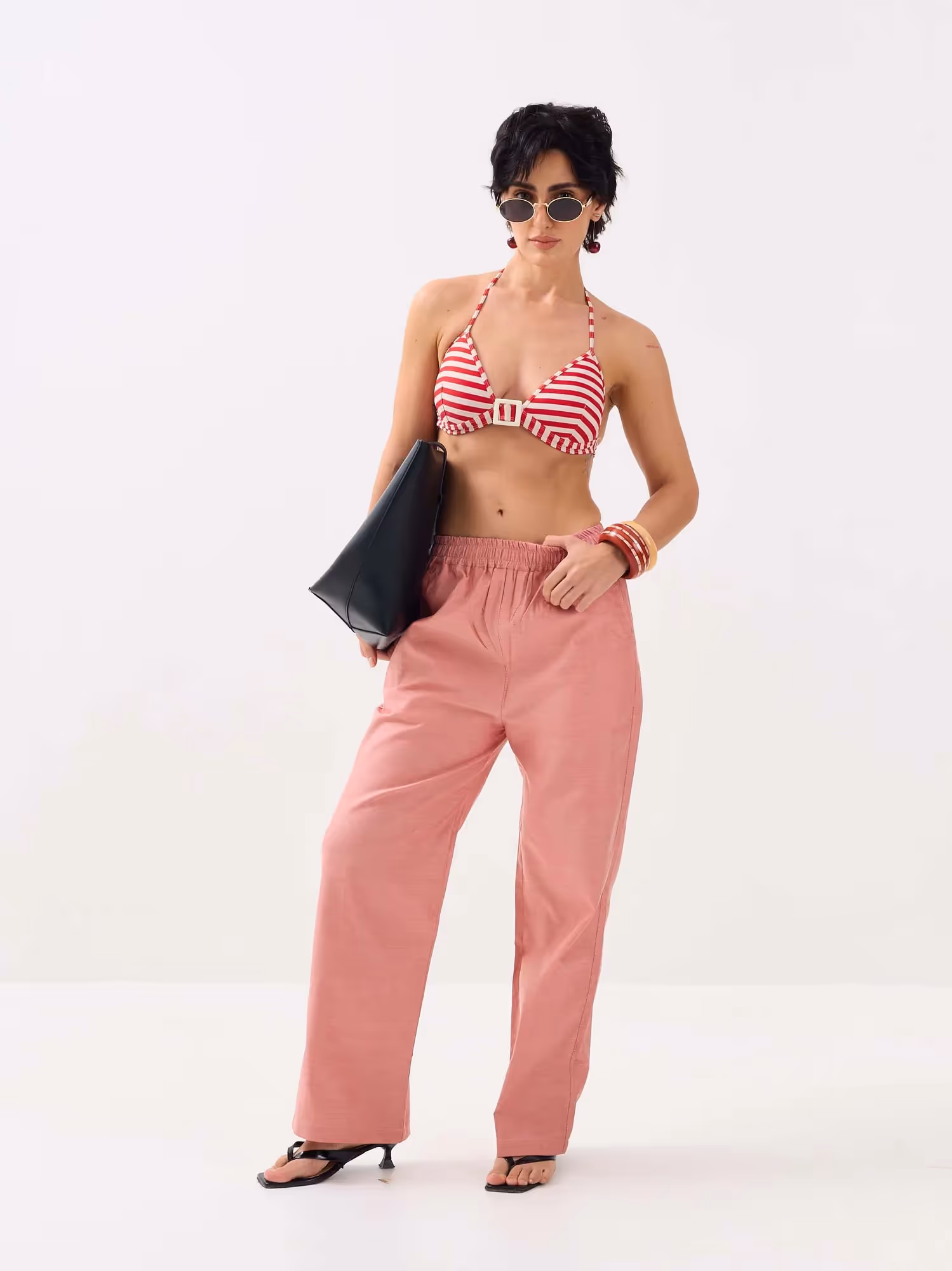 Red Oxford Pull-on Pants  image 2