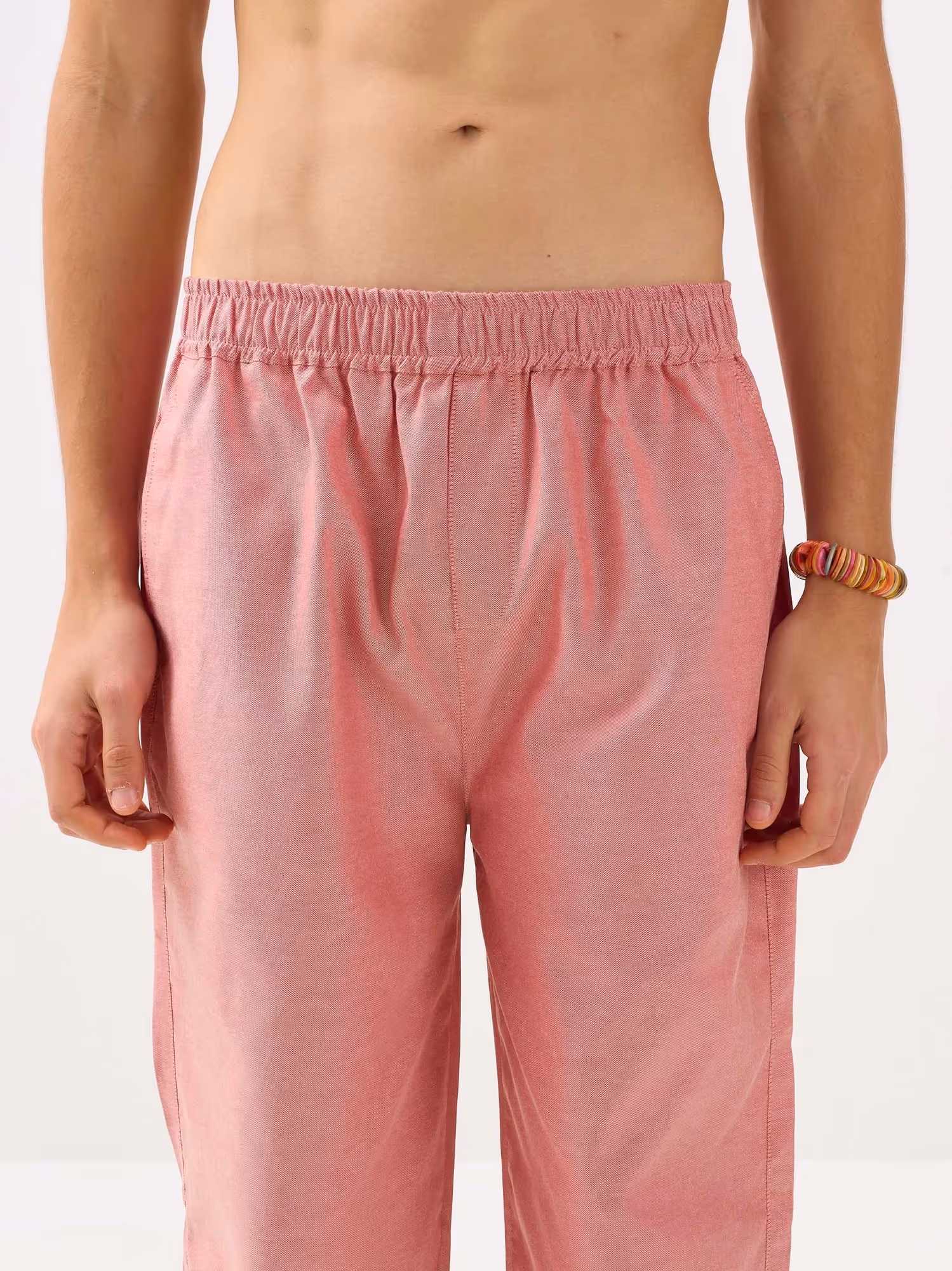 Red Oxford Pull-on Pants  image 5