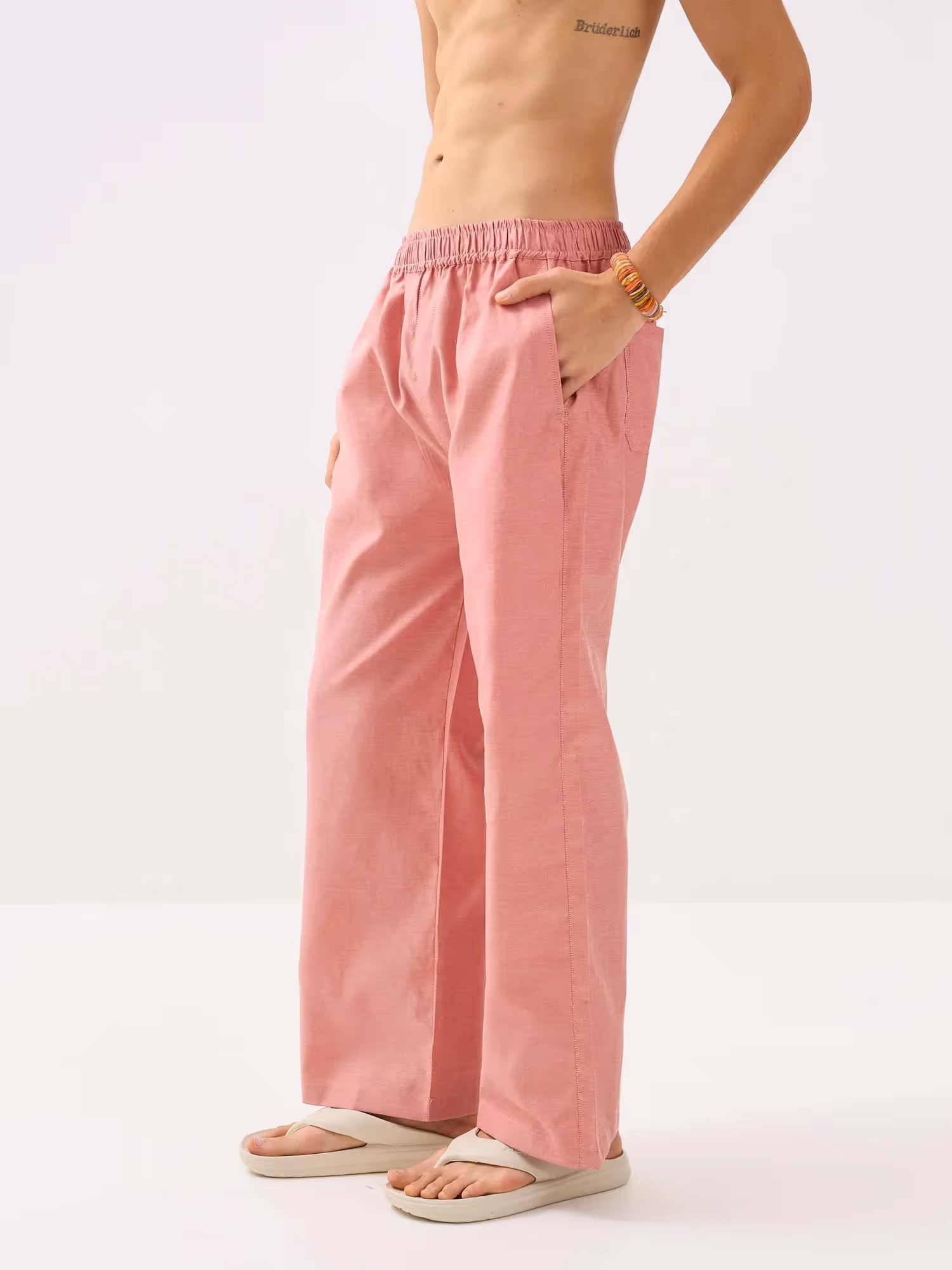 Red Oxford Pull-on Pants  image 7
