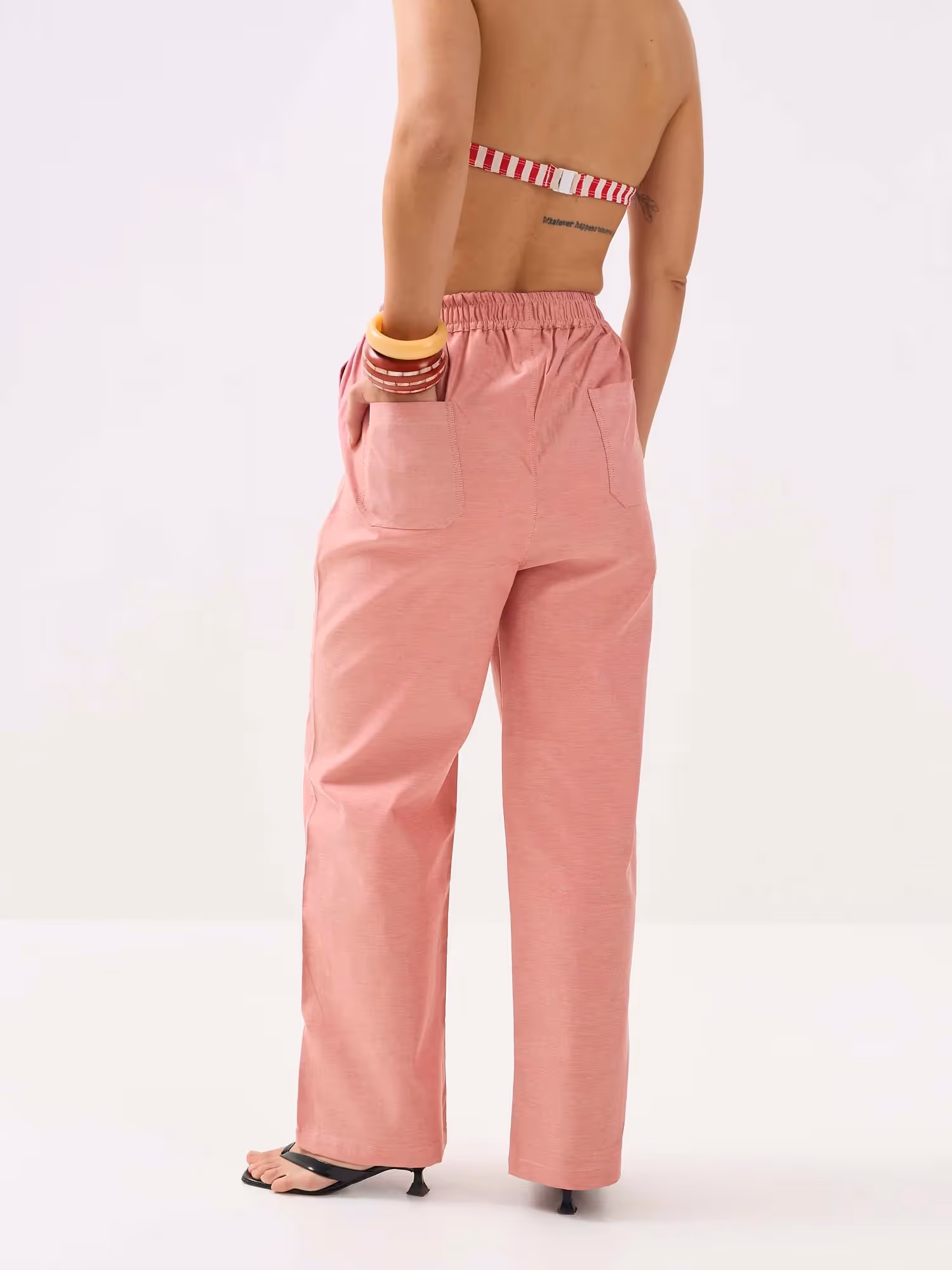 Red Oxford Pull-on Pants  image 8