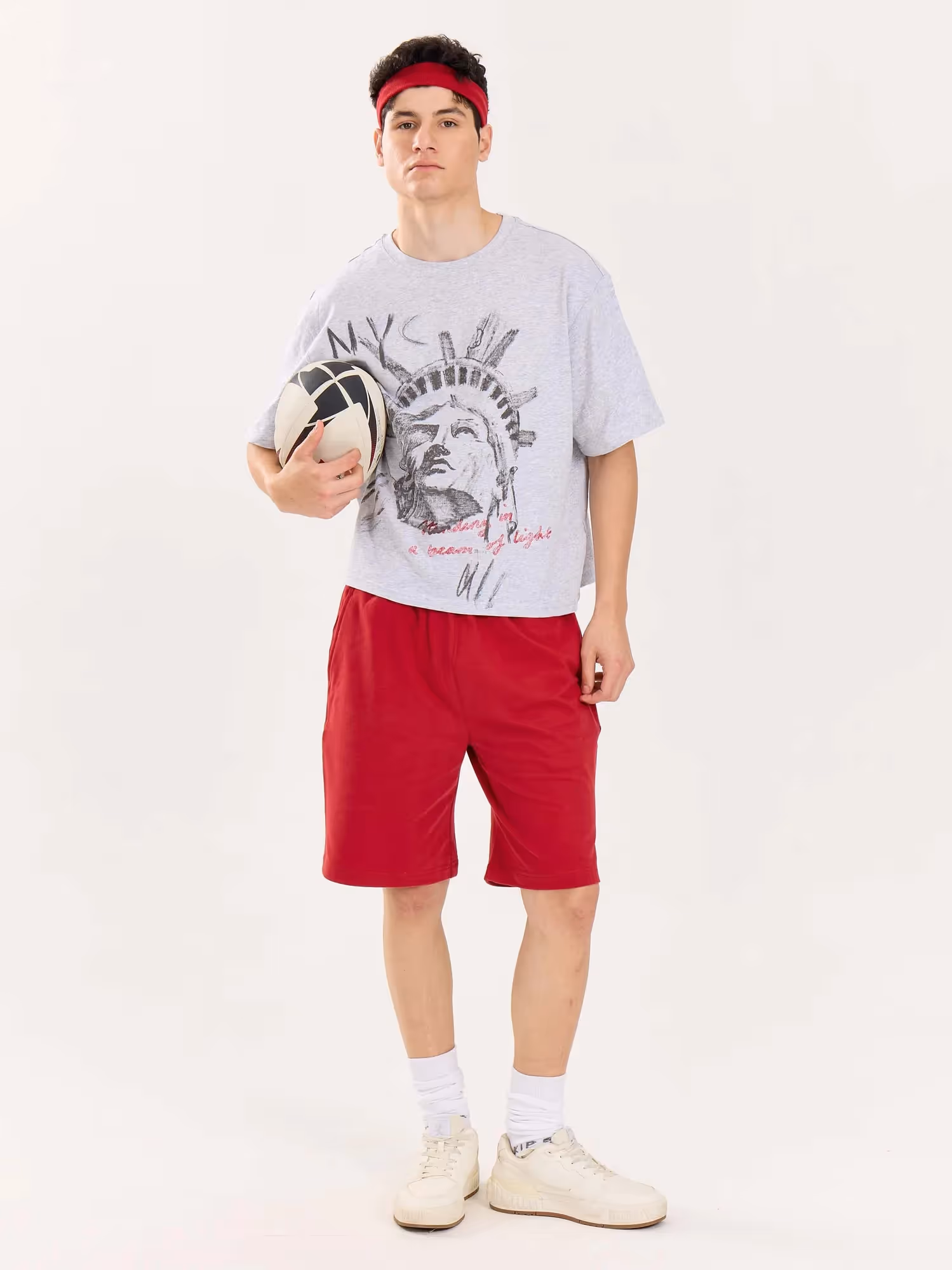 Red Sweatshorts image 1
