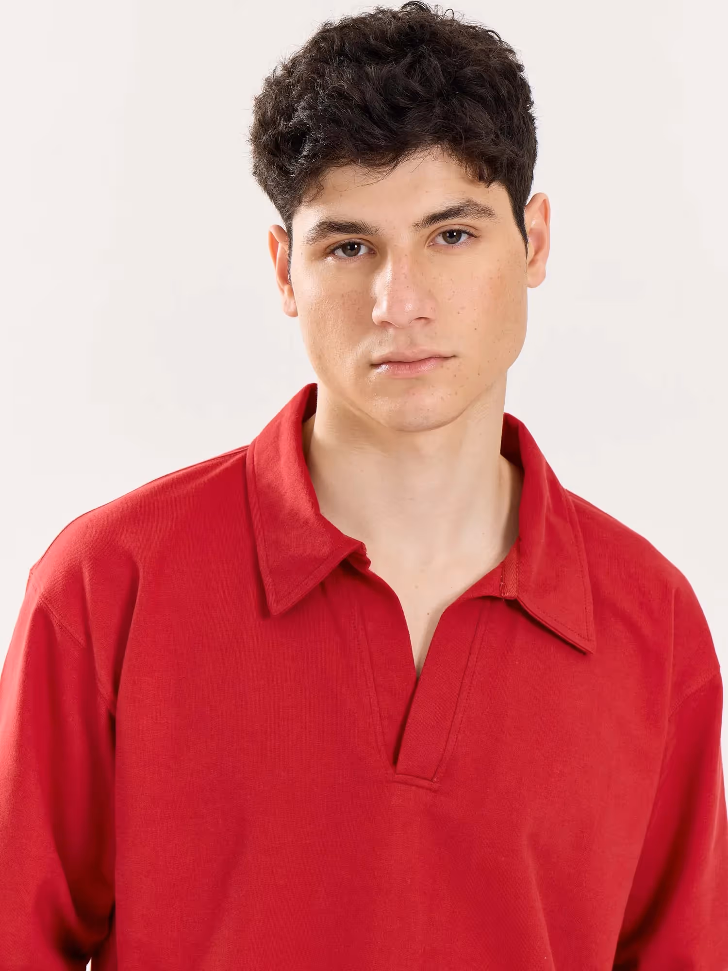 Red Terry Polo Tee image 5