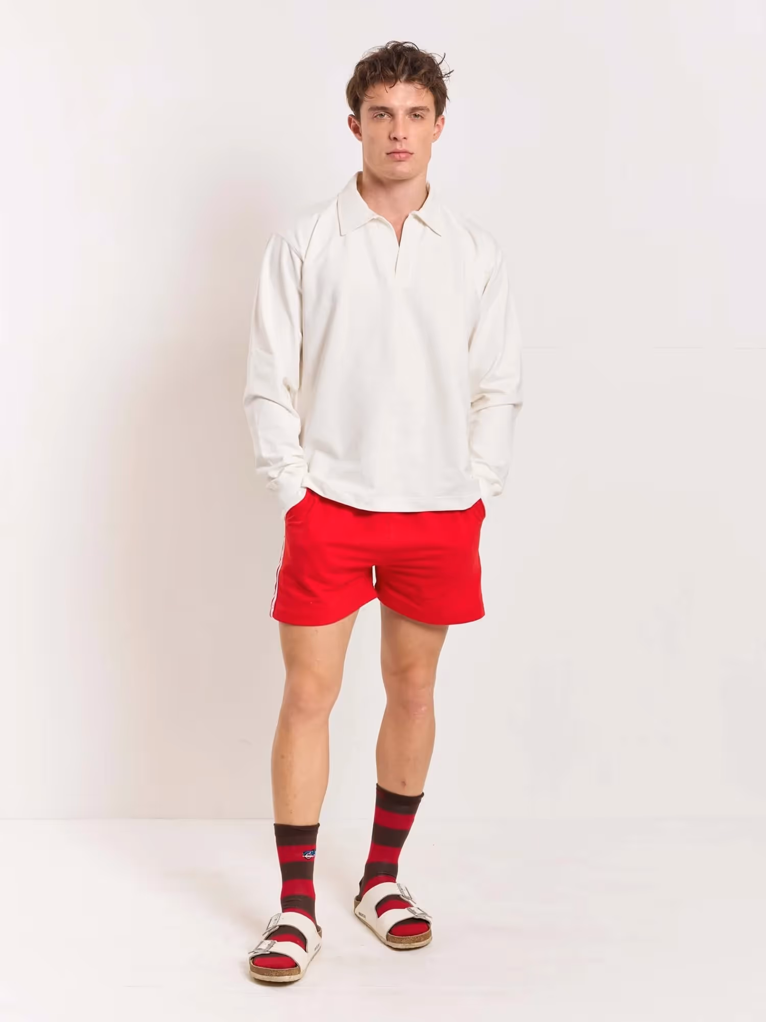 Red Terry Shorts image 1