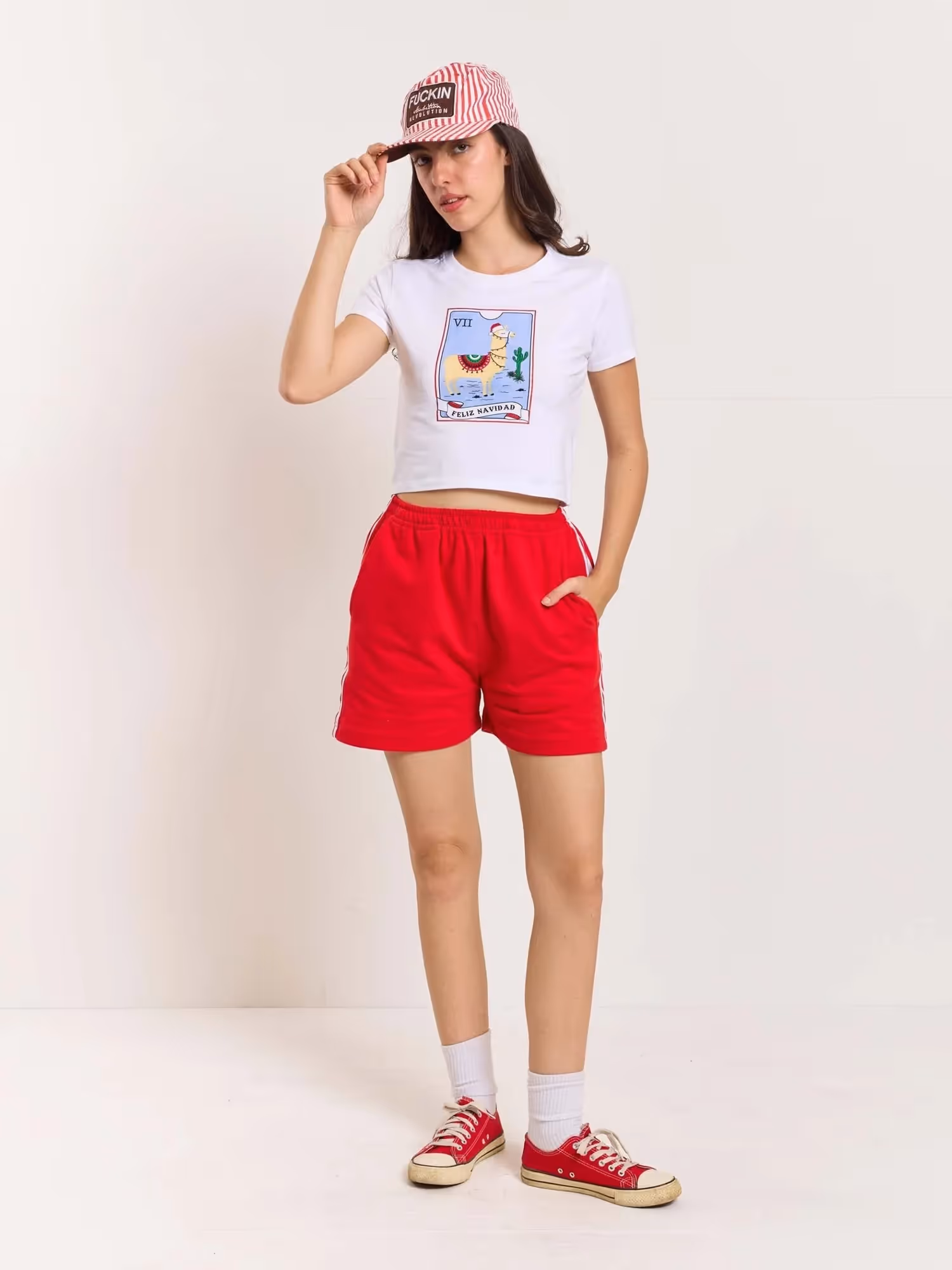 Red Terry Shorts image 2