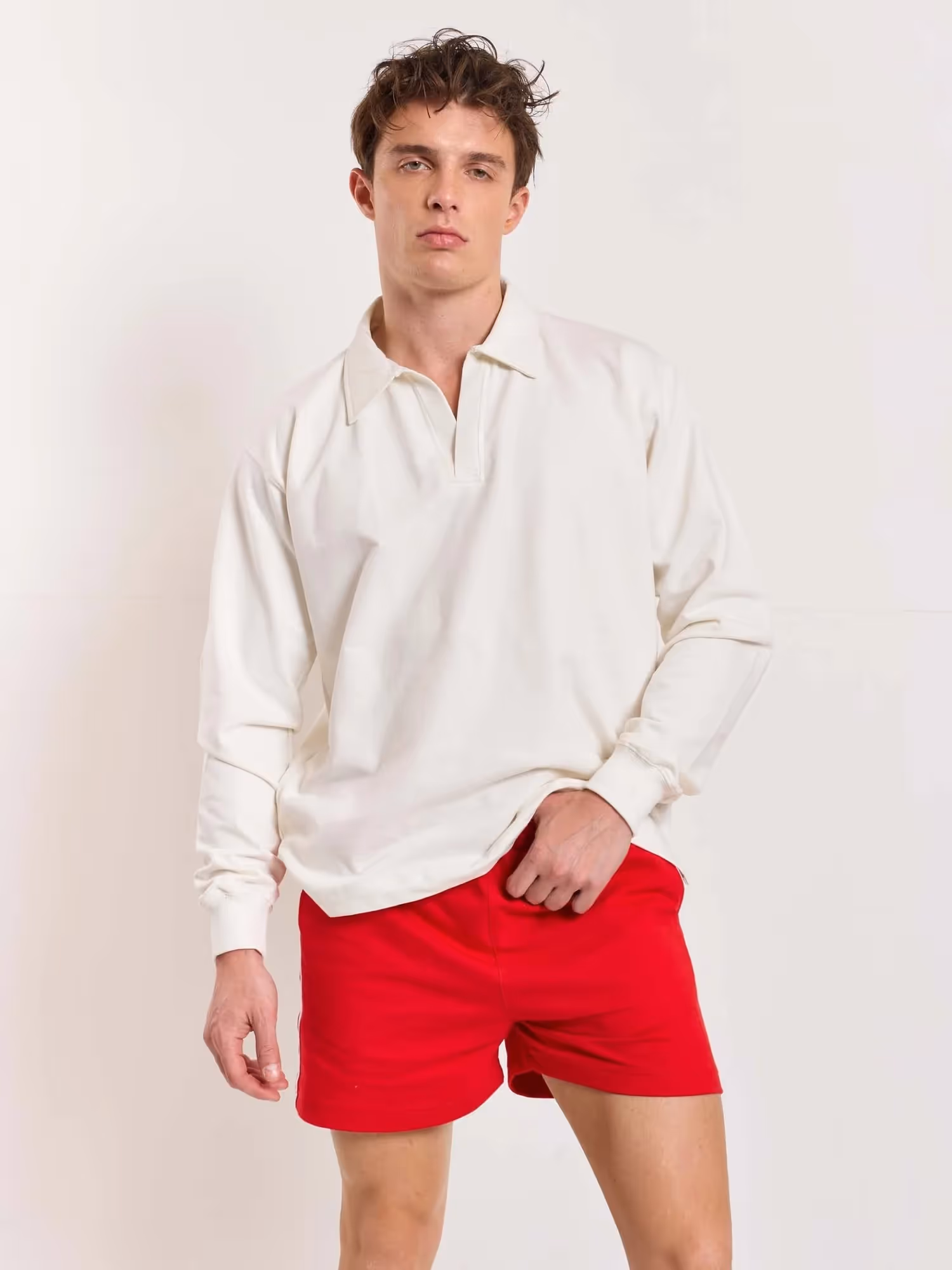 Red Terry Shorts image 3