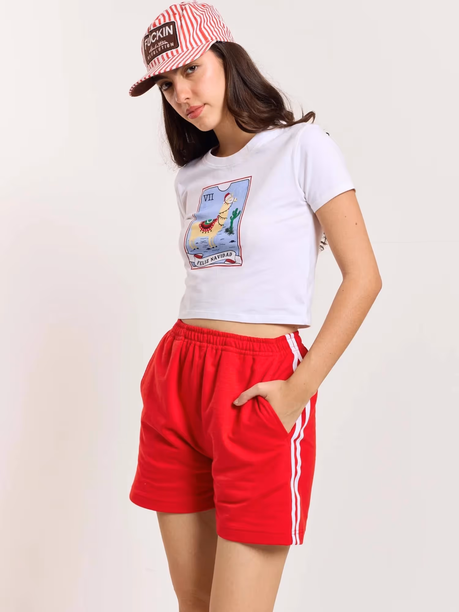 Red Terry Shorts image 4