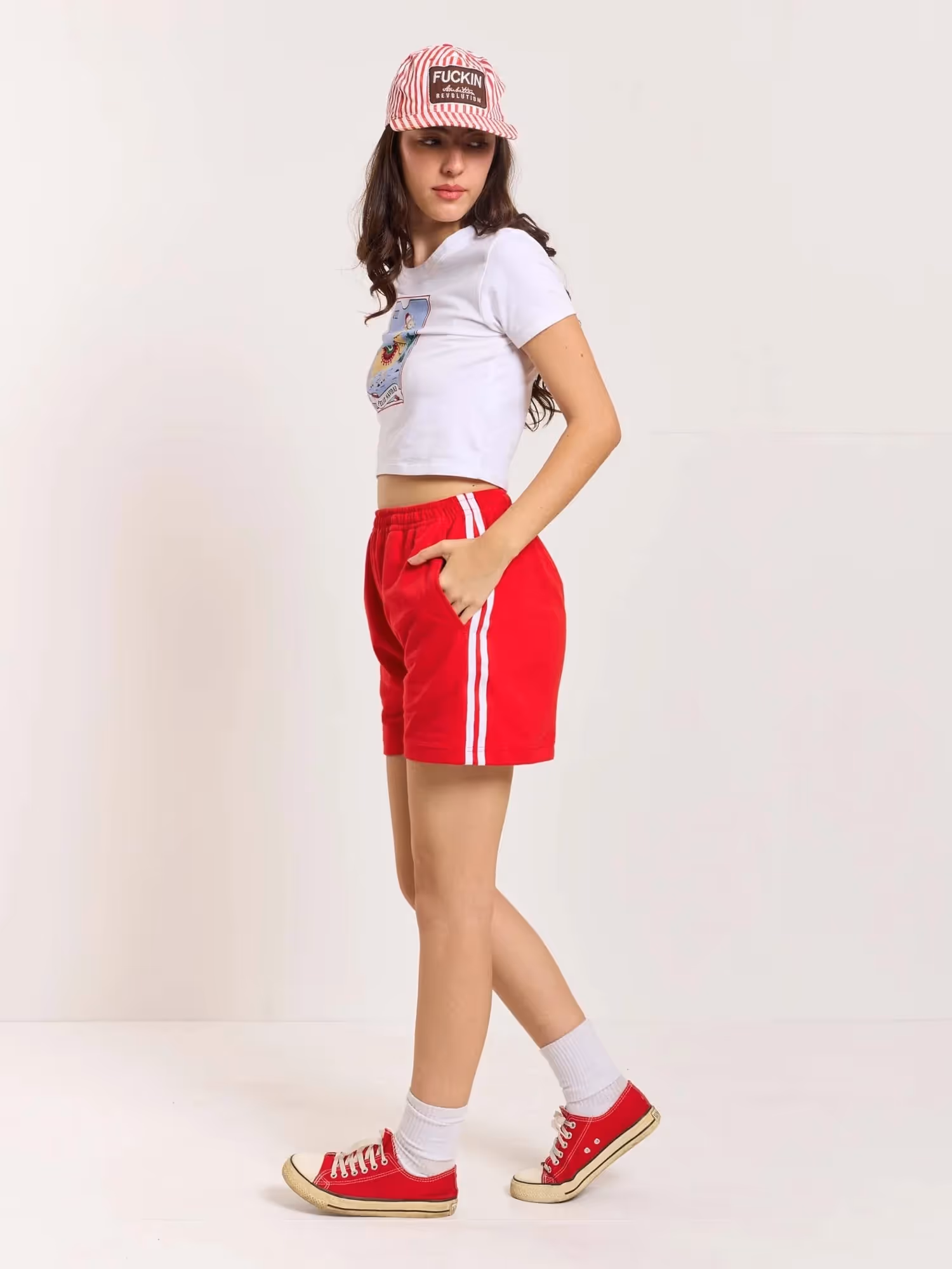 Red Terry Shorts image 6