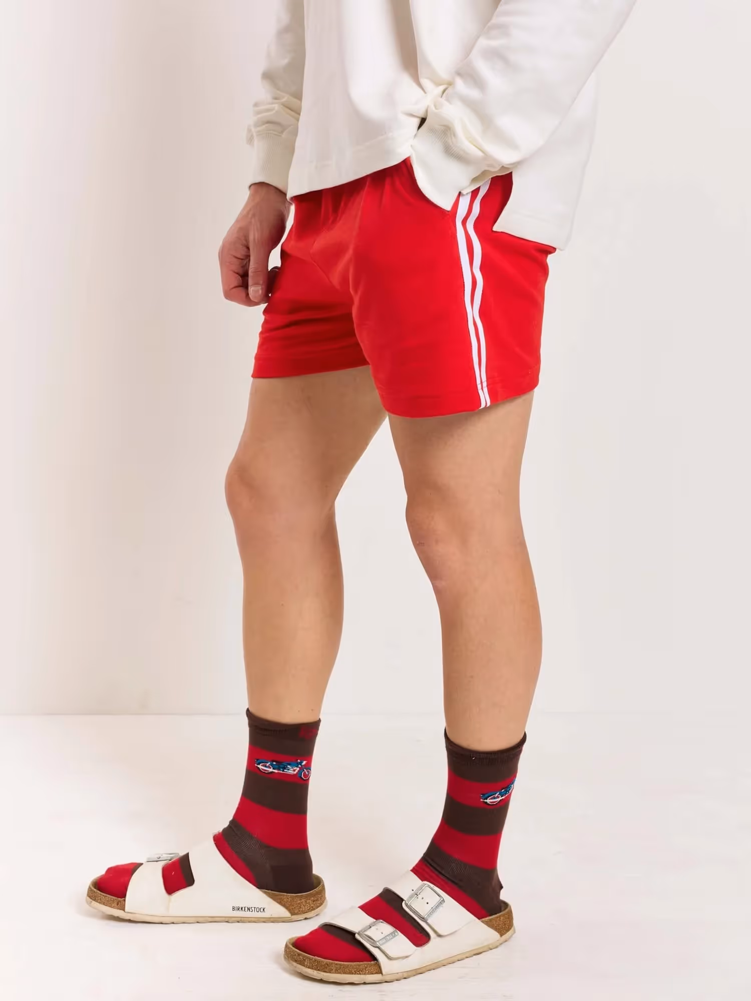 Red Terry Shorts image 7