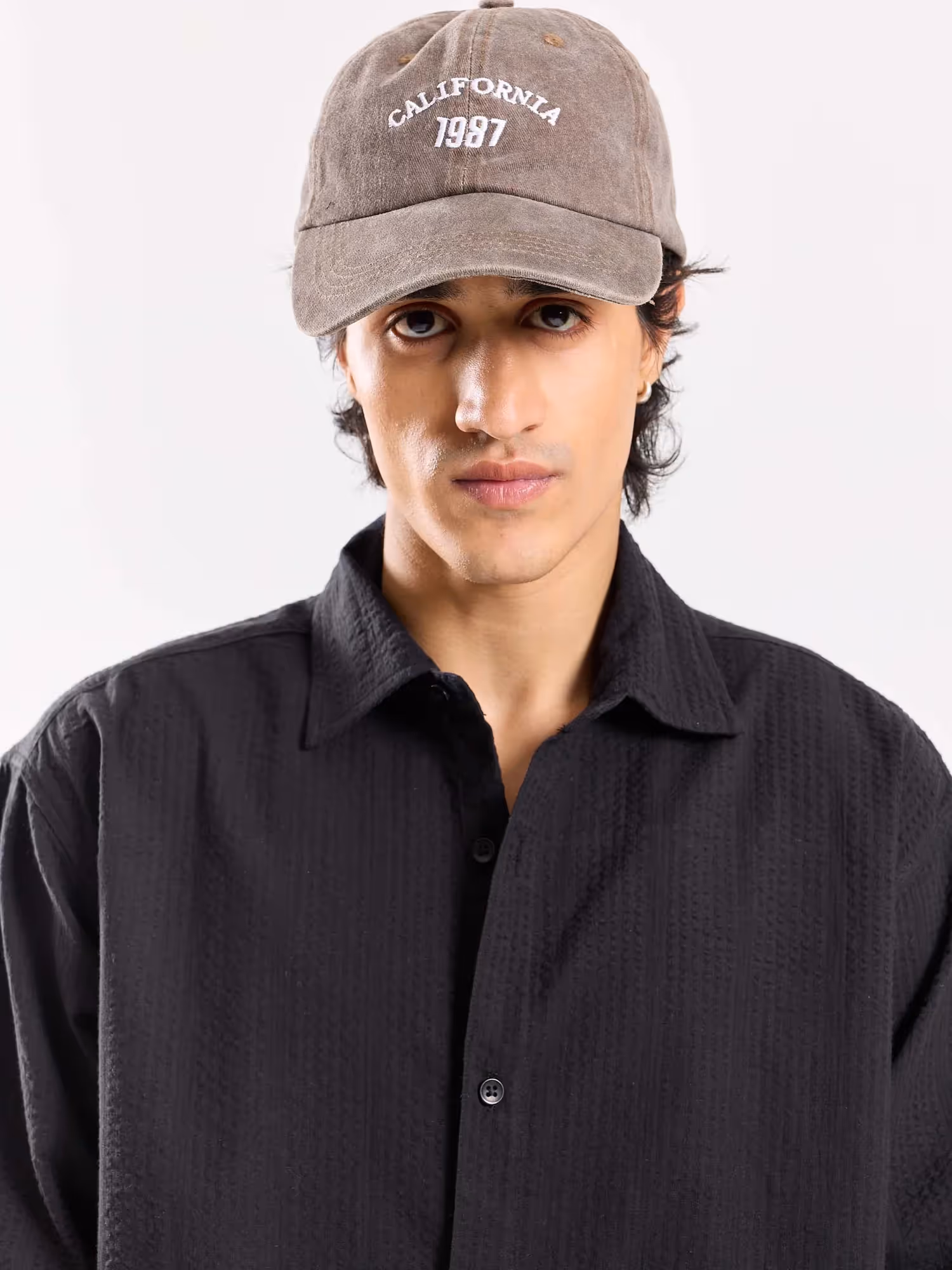 Relaxed Fit Black Textured Shirt image 3