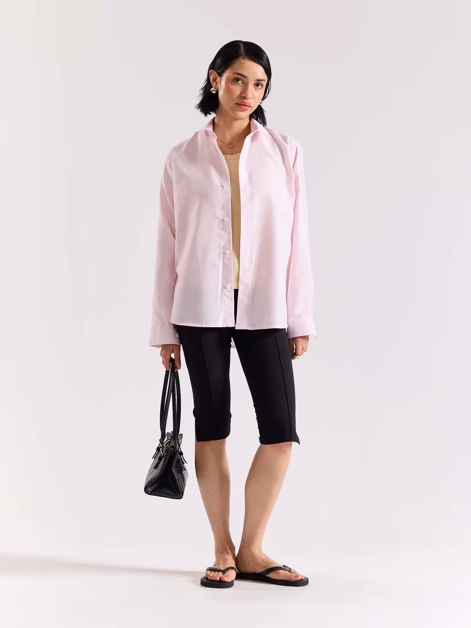 Relaxed Fit Pink Striped Shirt image 2
