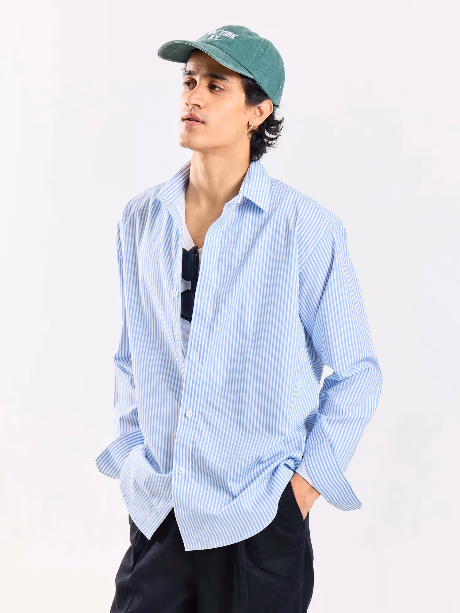 Relaxed Fit Poplin Striped Shirt image 4