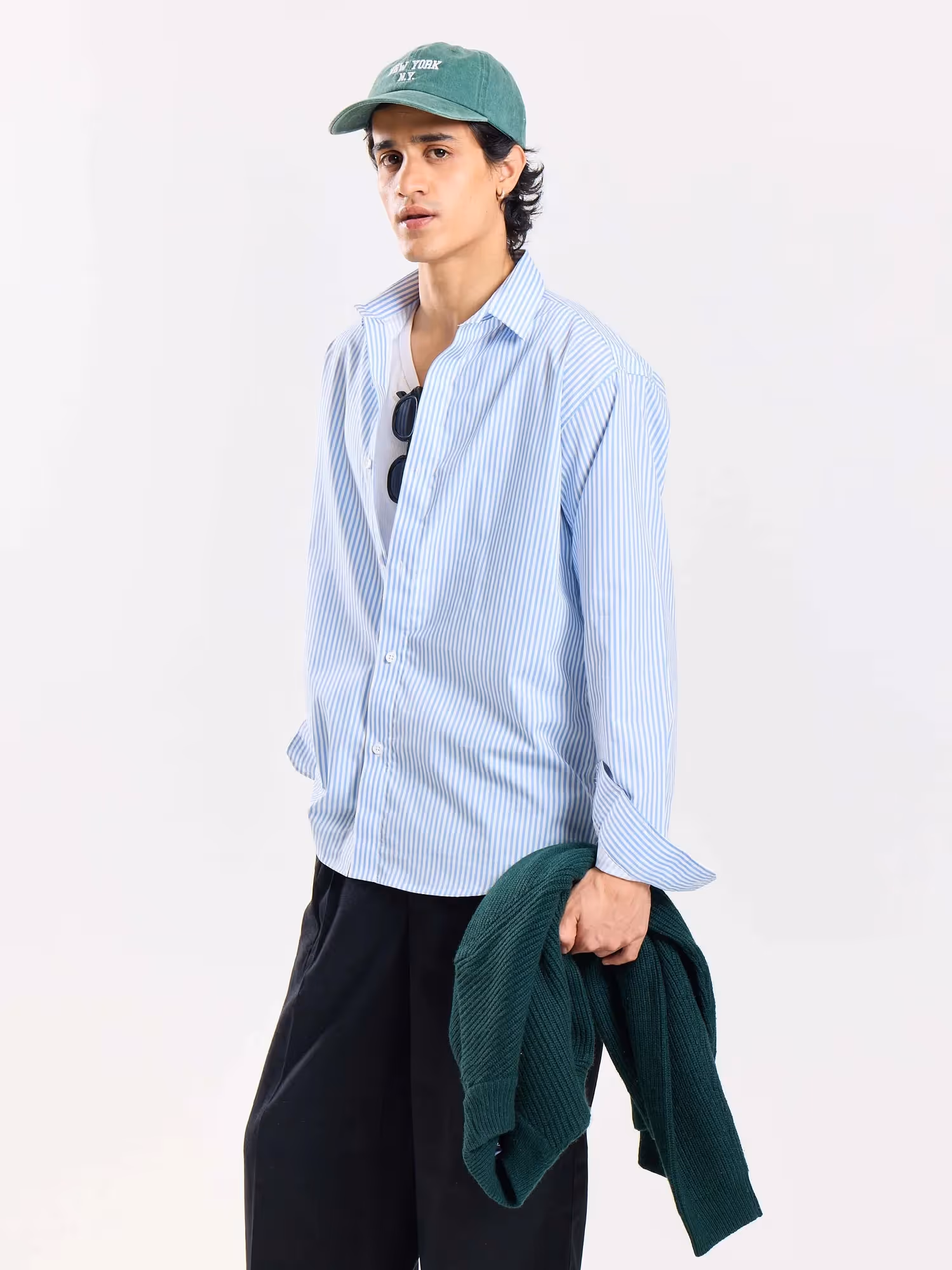 Relaxed Fit Poplin Striped Shirt image 5