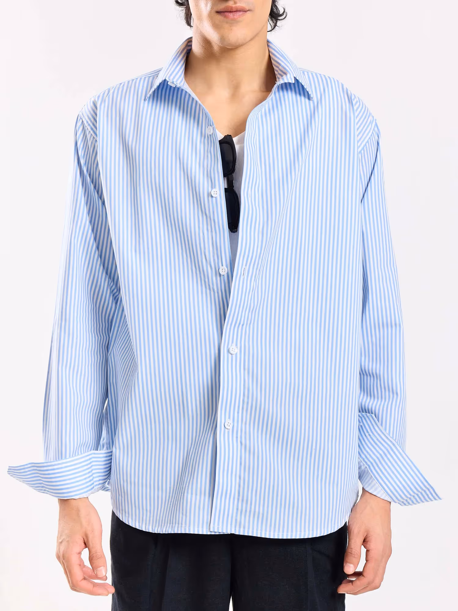 Relaxed Fit Poplin Striped Shirt image 6