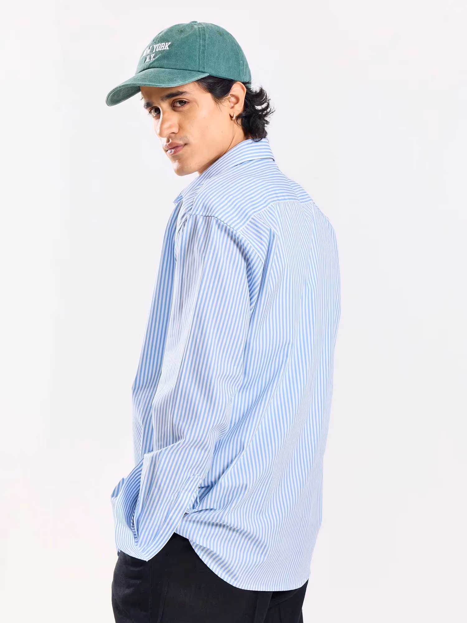 Relaxed Fit Poplin Striped Shirt image 7