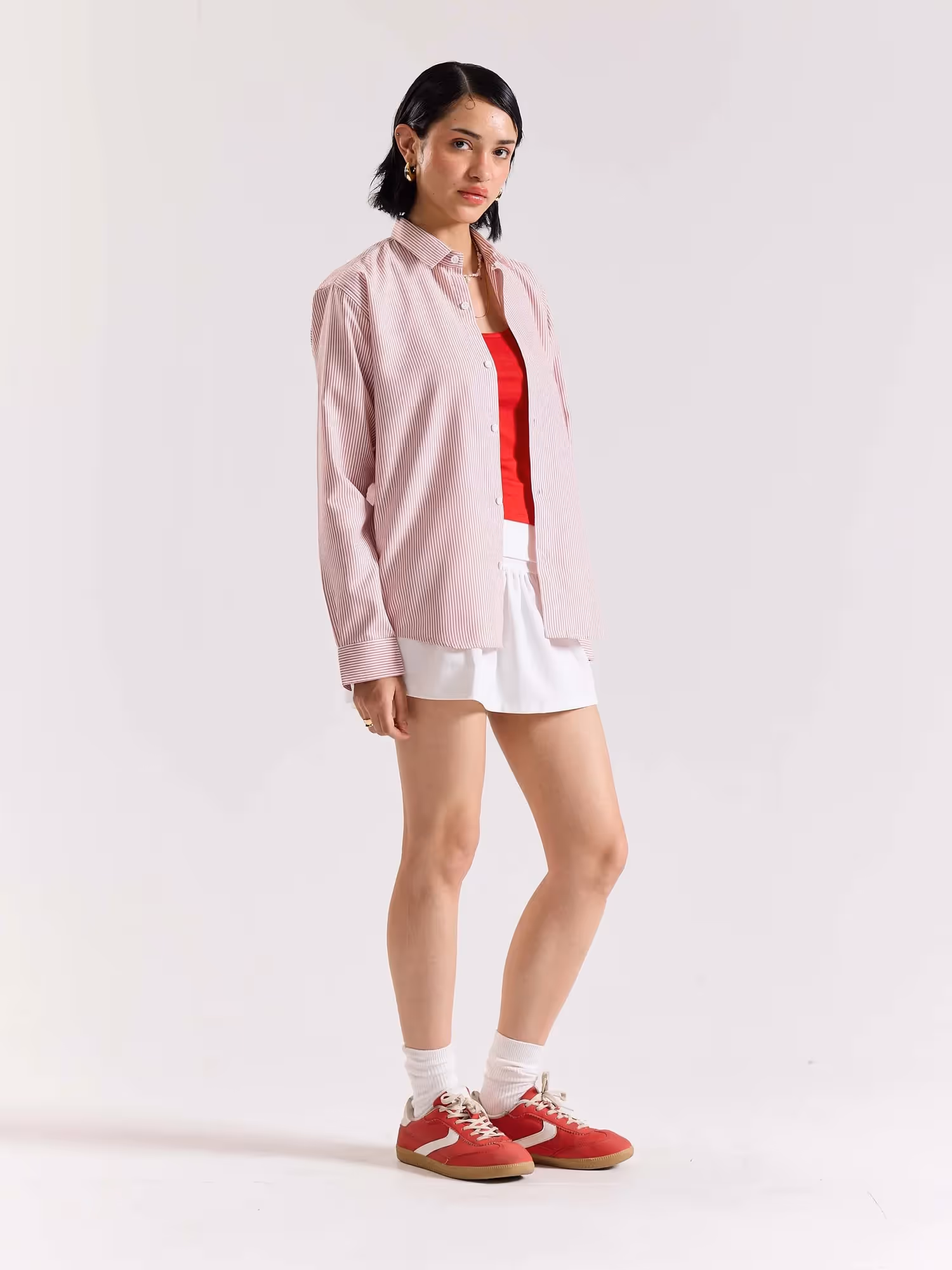 Relaxed Fit Red Striped Shirt  image 3