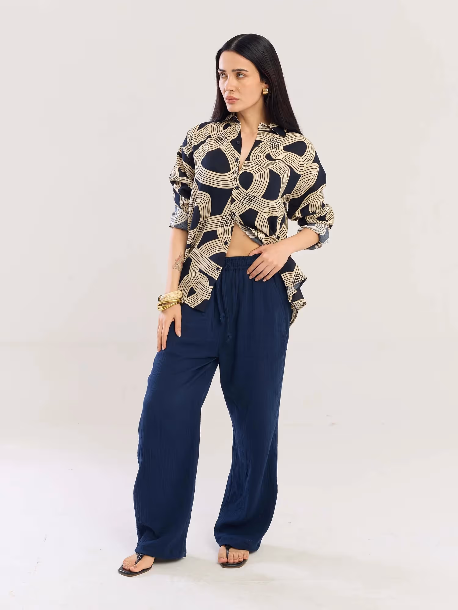 Retro Ripples Wrinkled Shirt image 2