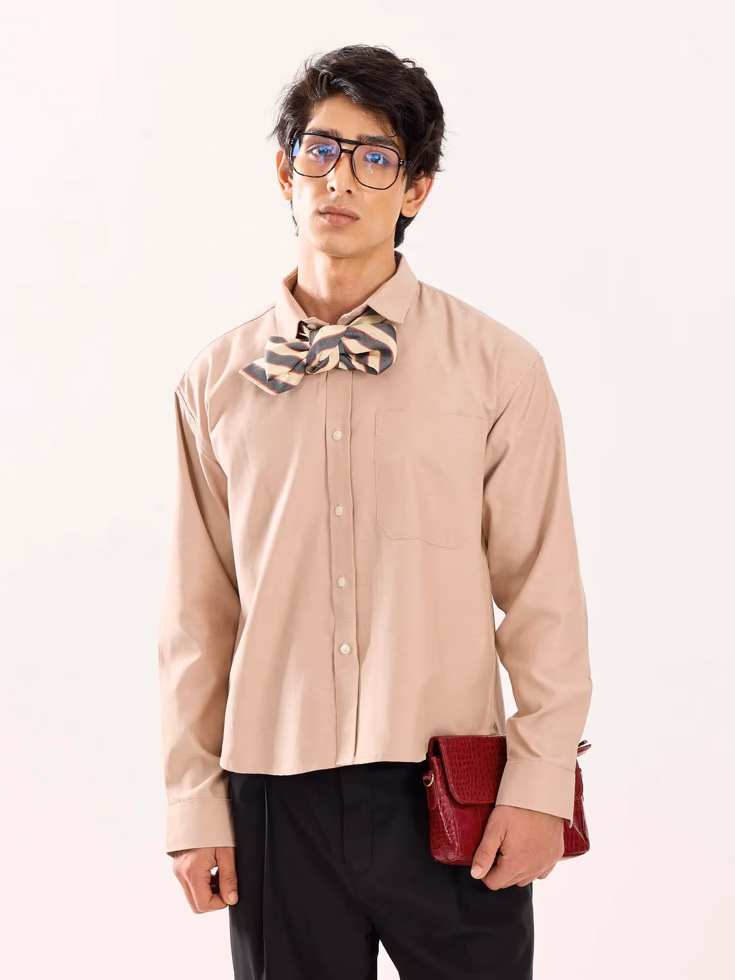 Rose Gold Oversized Cropped Shirt  image 3