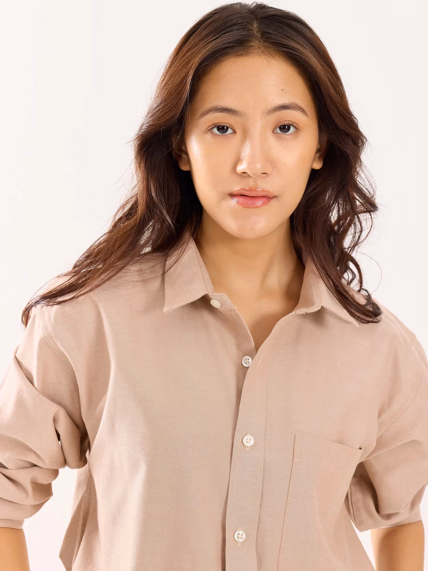 Rose Gold Oversized Cropped Shirt  image 5