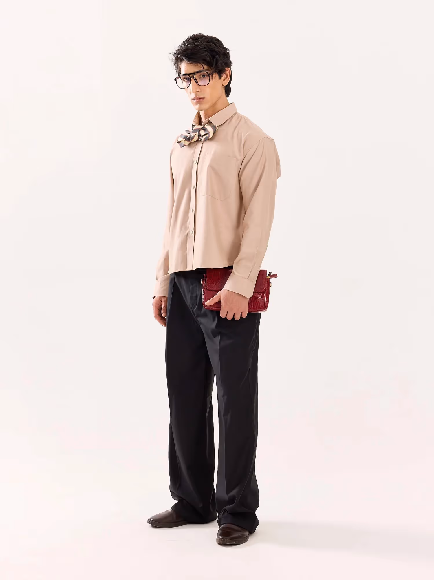 Rose Gold Oversized Cropped Shirt  image 6