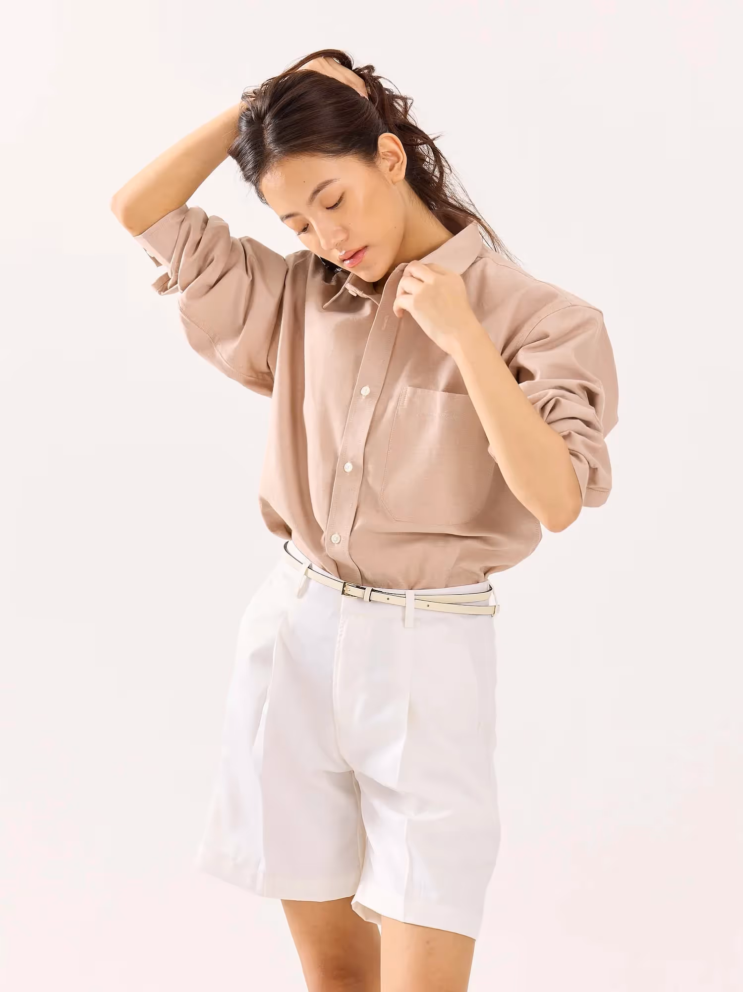 Rose Gold Oversized Cropped Shirt  image 7