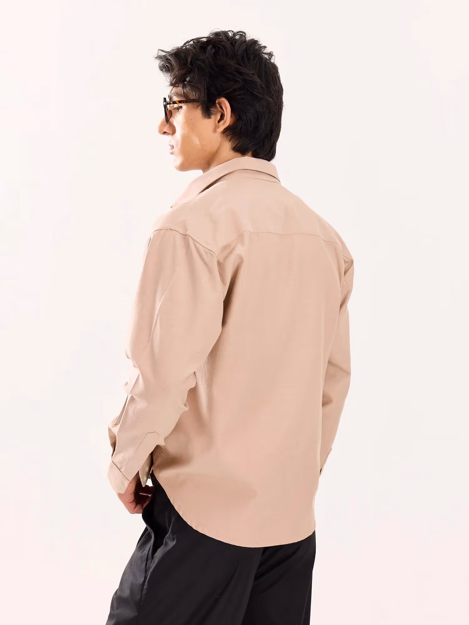 Rose Gold Oversized Cropped Shirt  image 8