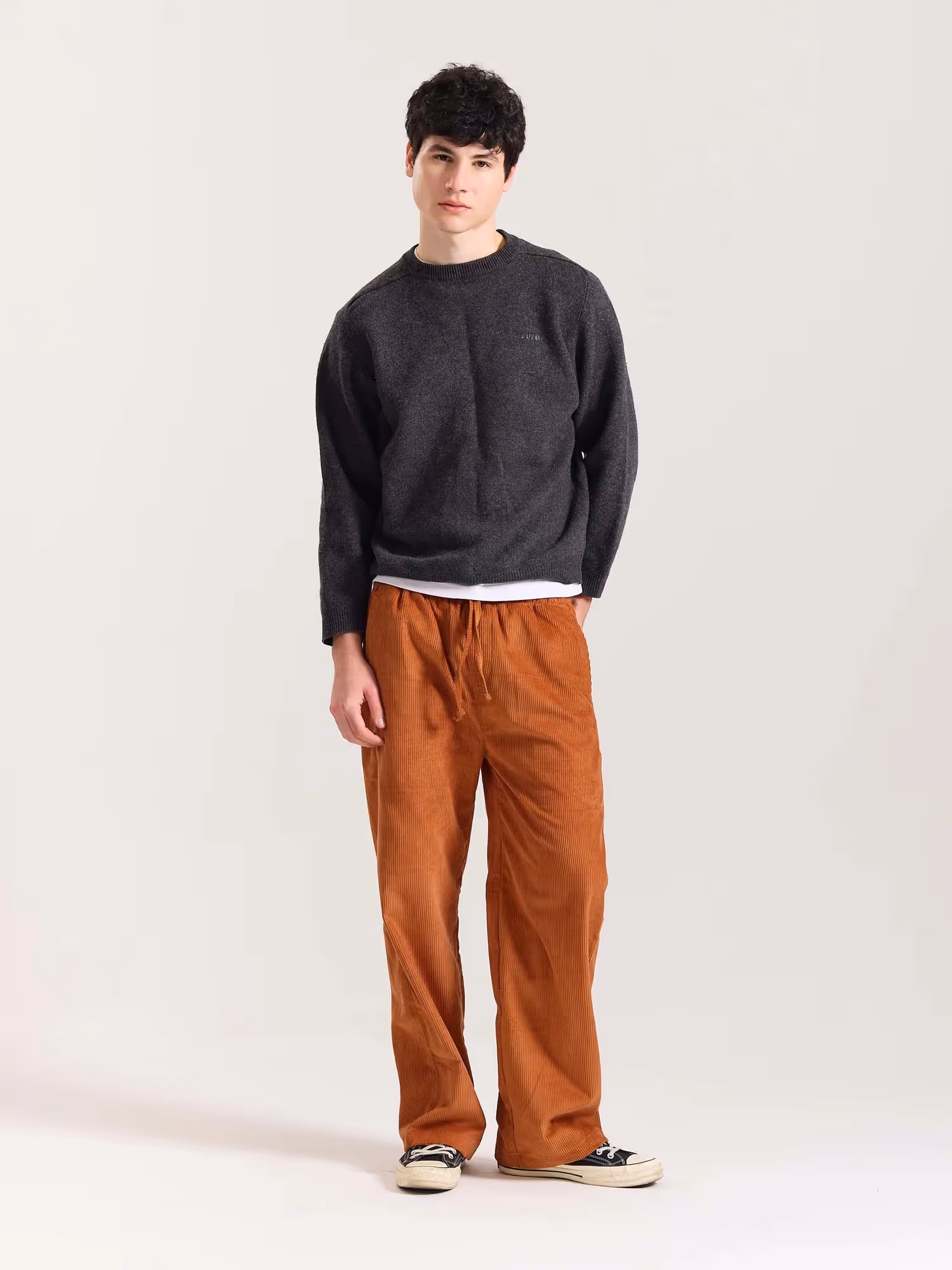 Rust Orange Corduroy Pull-on Pants image 1