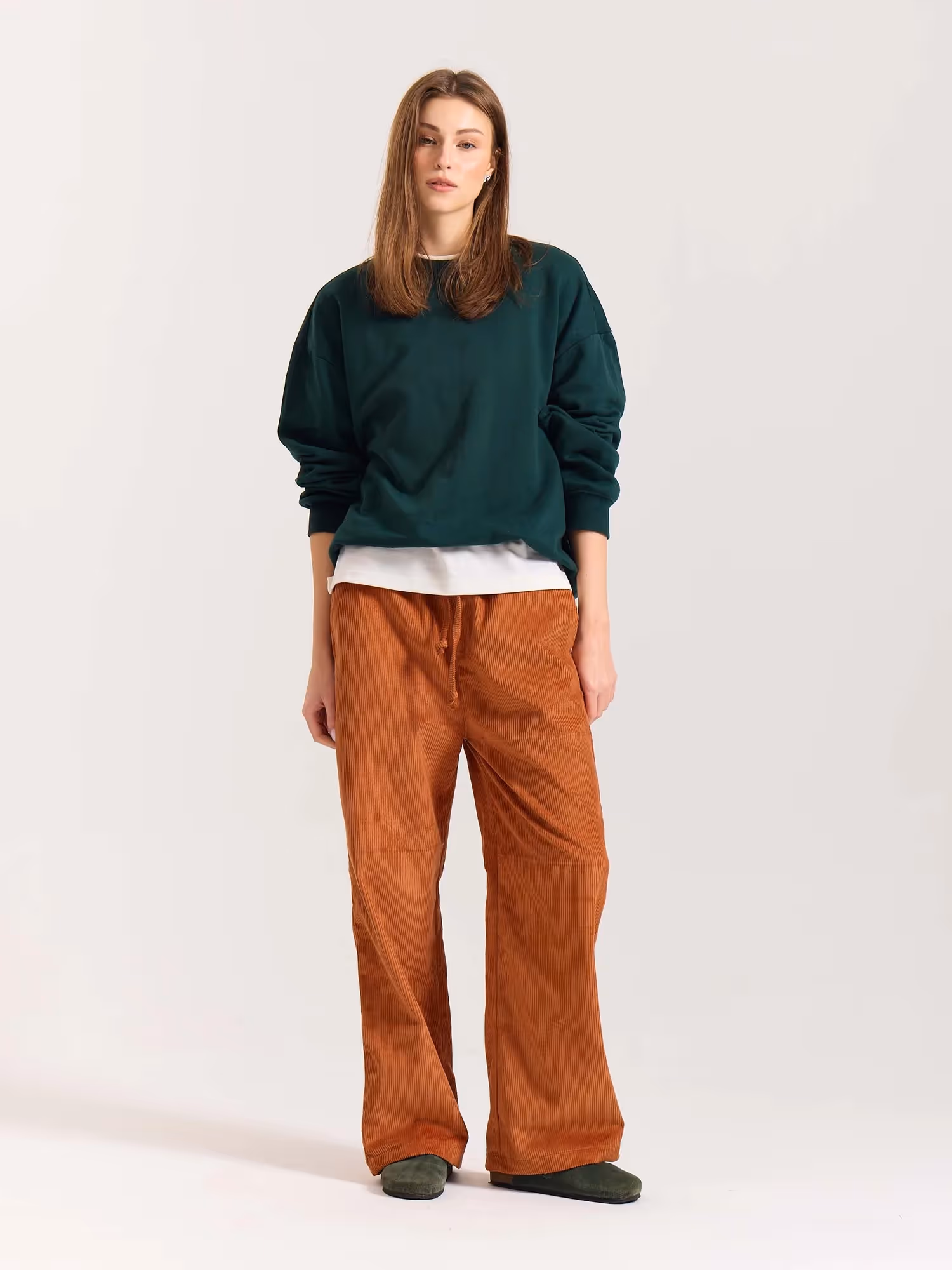 Rust Orange Corduroy Pull-on Pants  image 2