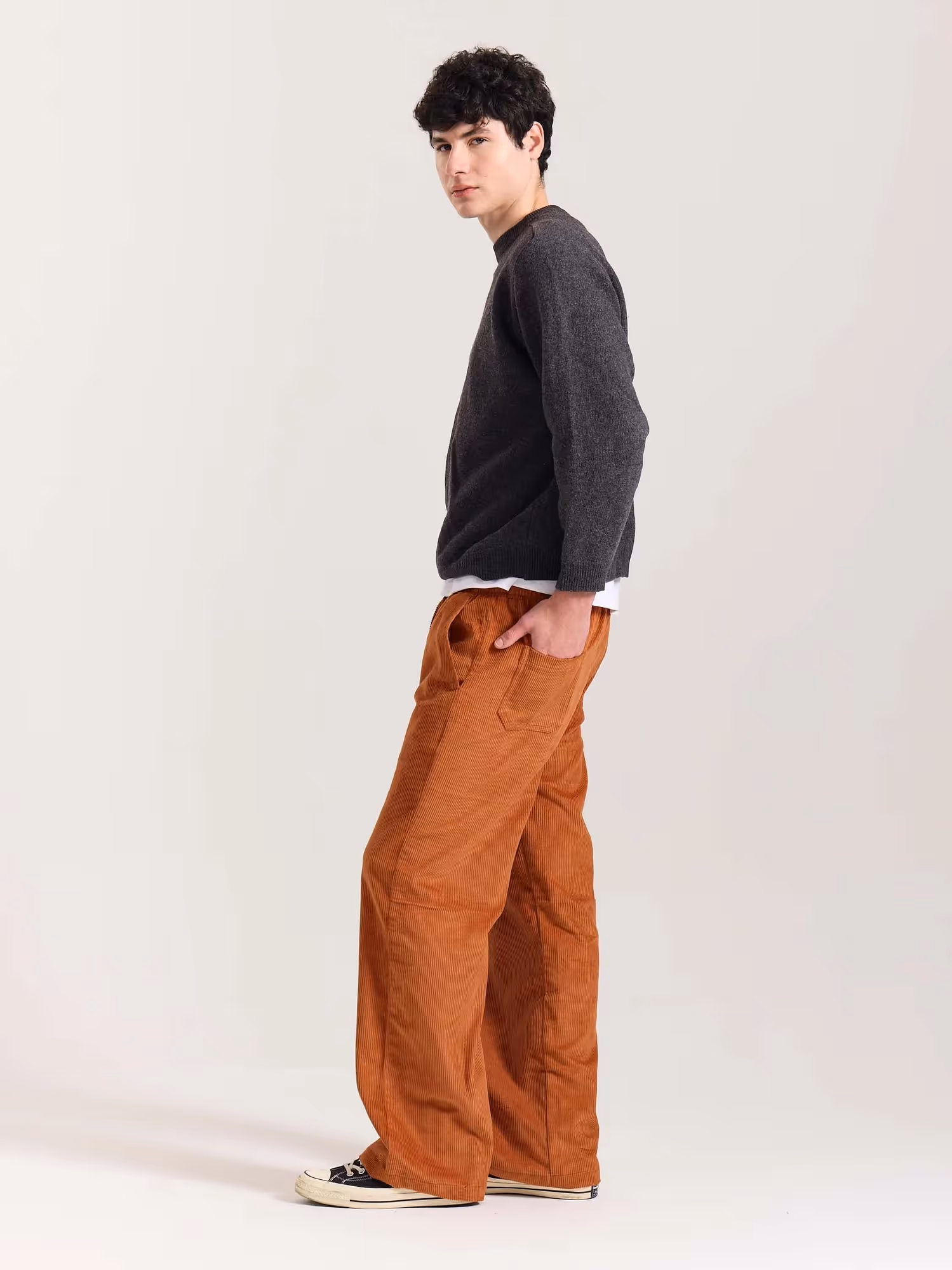 Rust Orange Corduroy Pull-on Pants  image 5