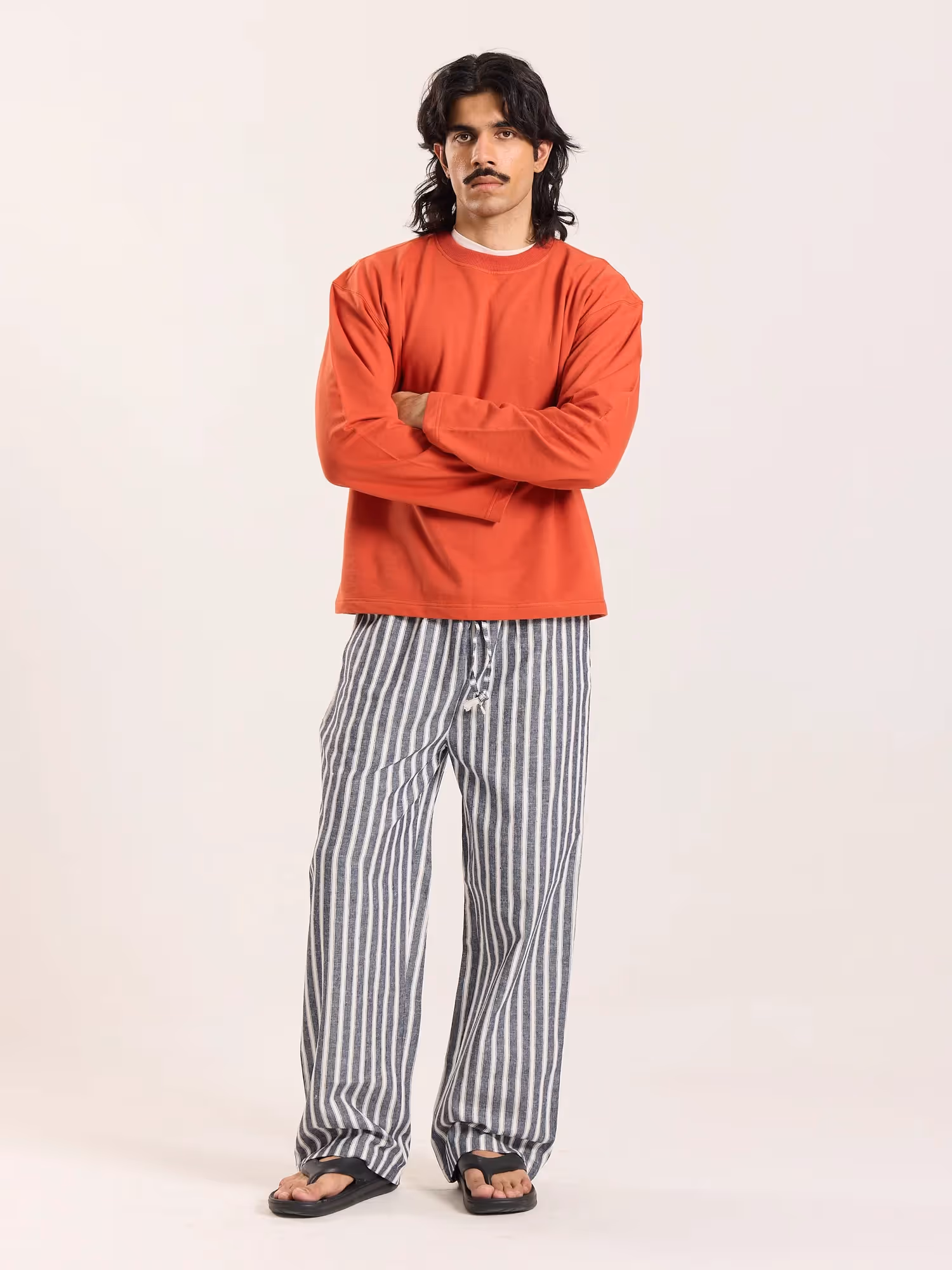 Rust Orange Loose Fit Cropped T-Shirt image 1