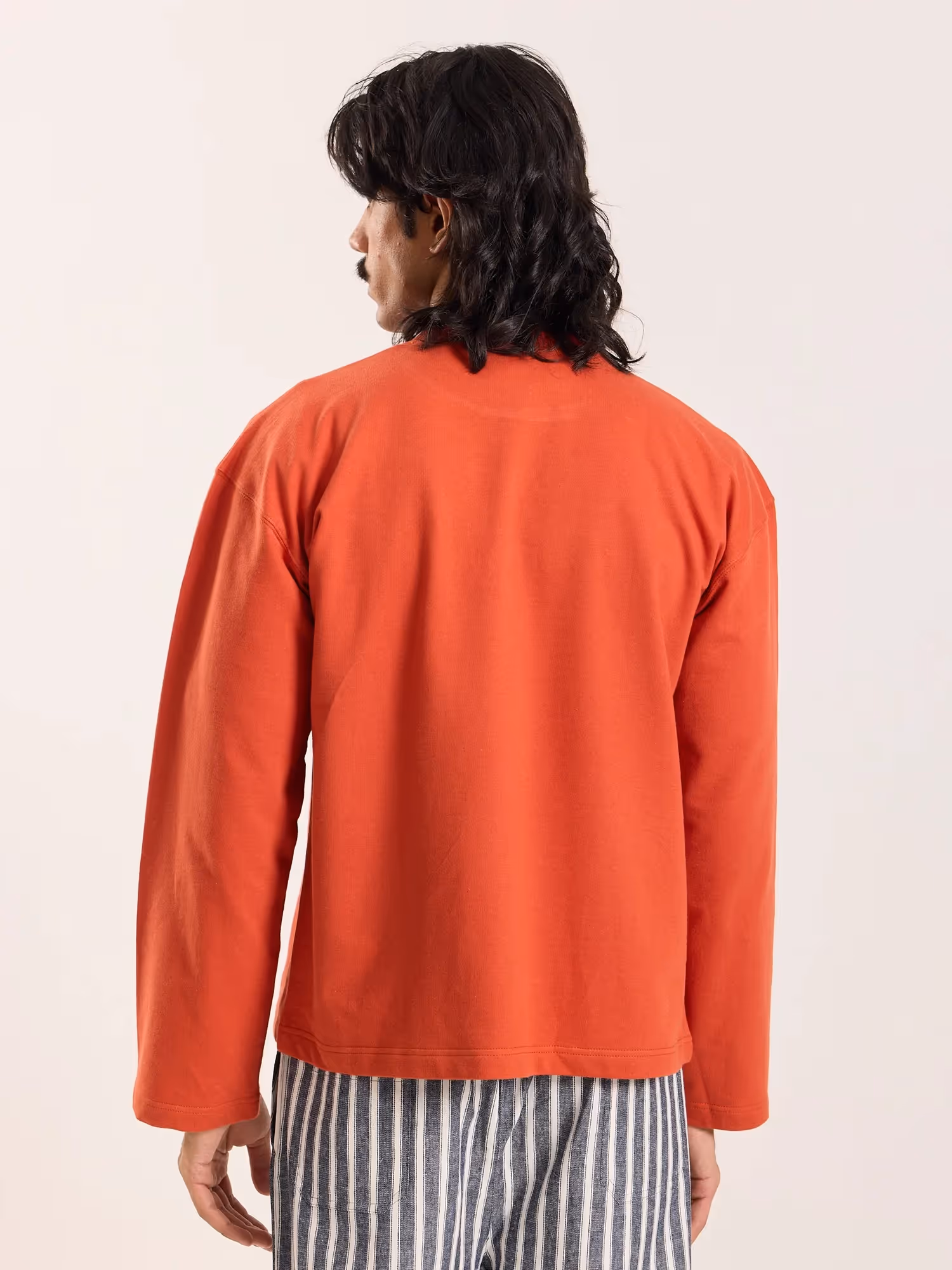 Rust Orange Loose Fit Cropped T-Shirt image 8