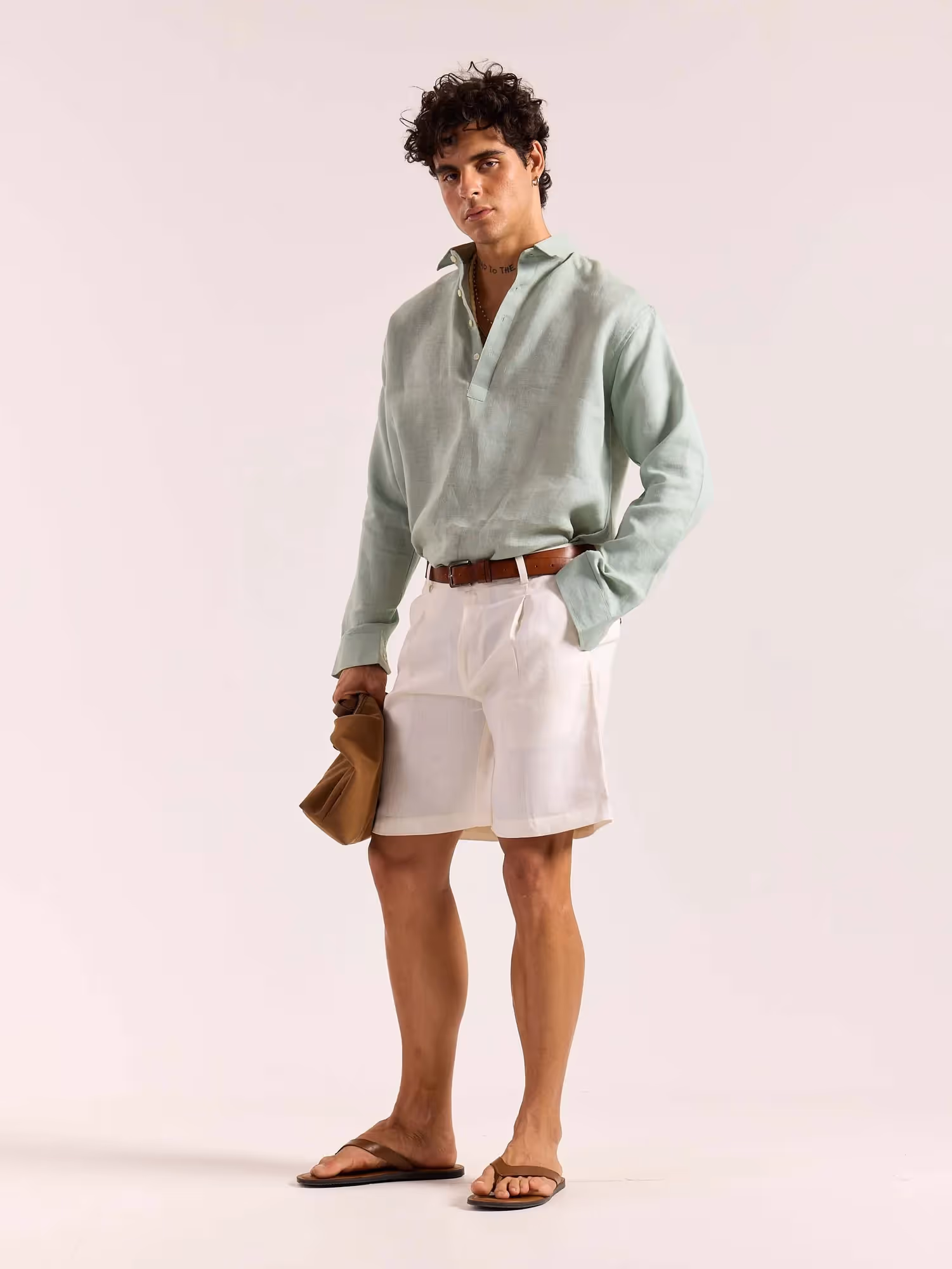 Sage Green Linen Pullover image 7