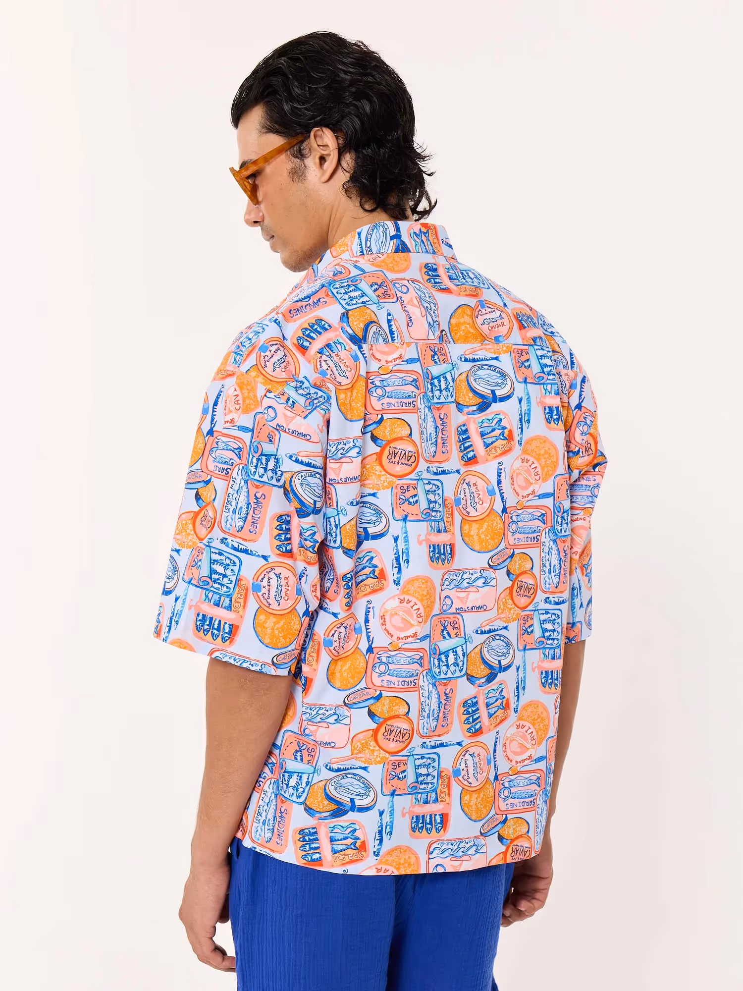 Sardine Club Printed Cropped Shirt image 7