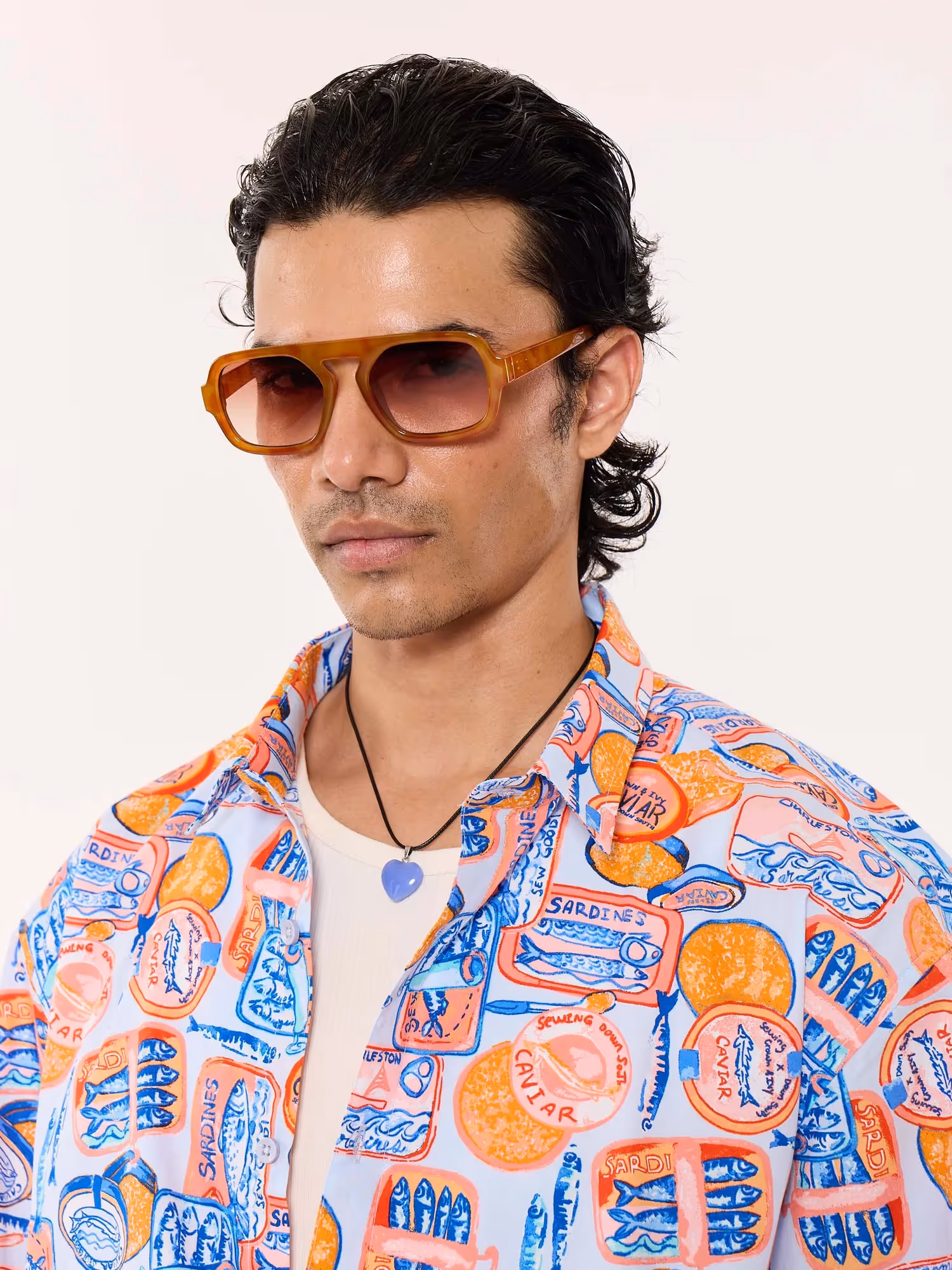 Sardine Club Printed Cropped Shirt image 8