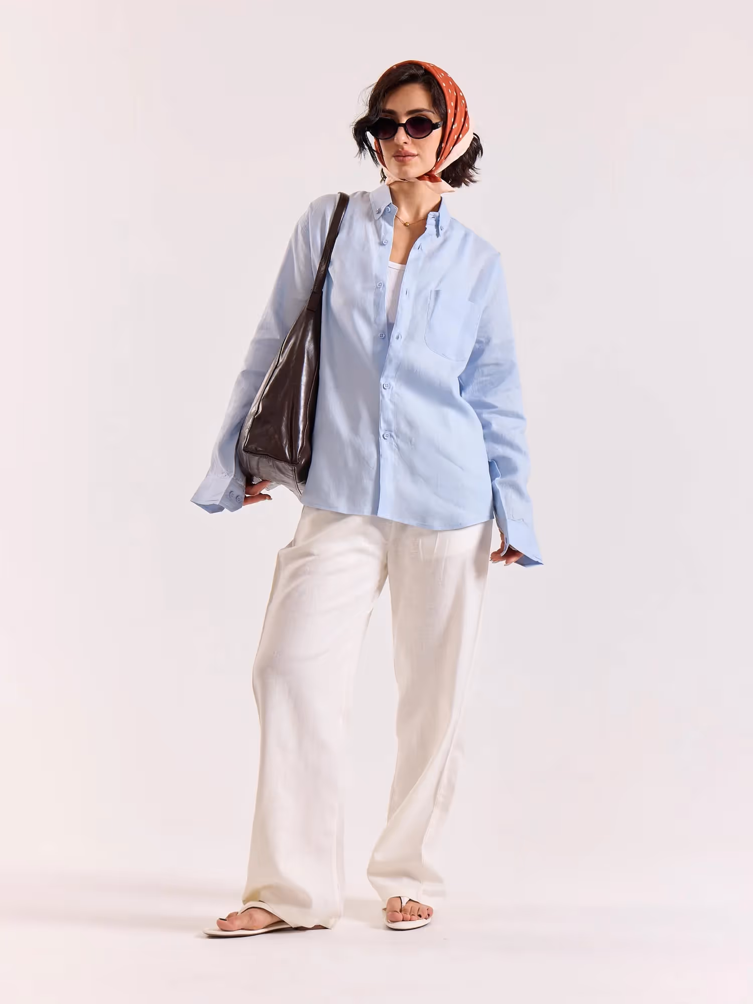 Sky Blue Linen Shirt image 2